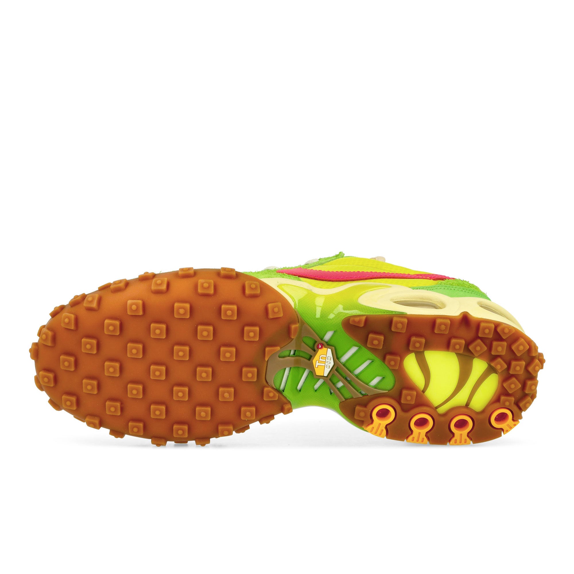 Nike Air Max Waffle SP 2 Electrolime / Flash Crimson - Gum Med Brown Low Top Sneakers IB3656 300 Detail View 1 | Overkill