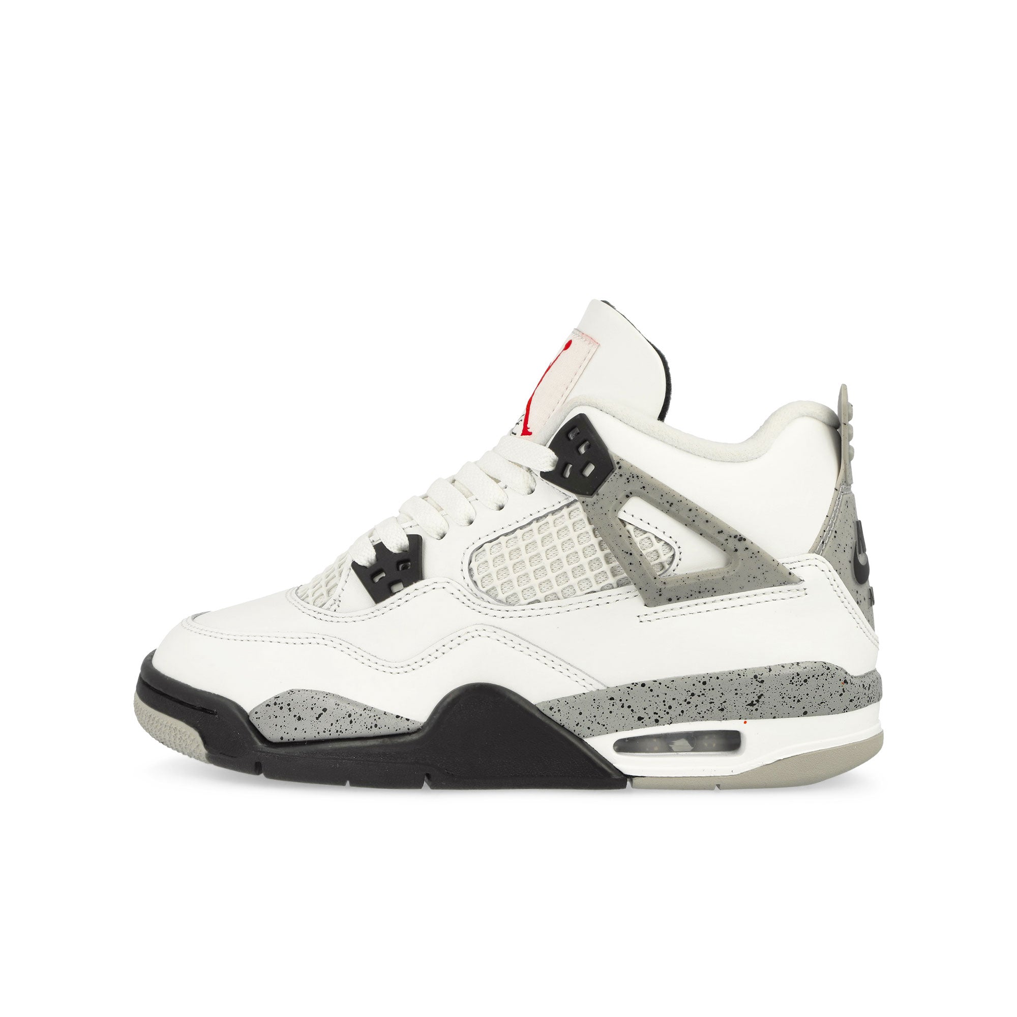 Jordan 4 Retro GS Summit White / Fire Red - Cement Grey - Black Low Top Sneakers IB4171 100 | Overkill
