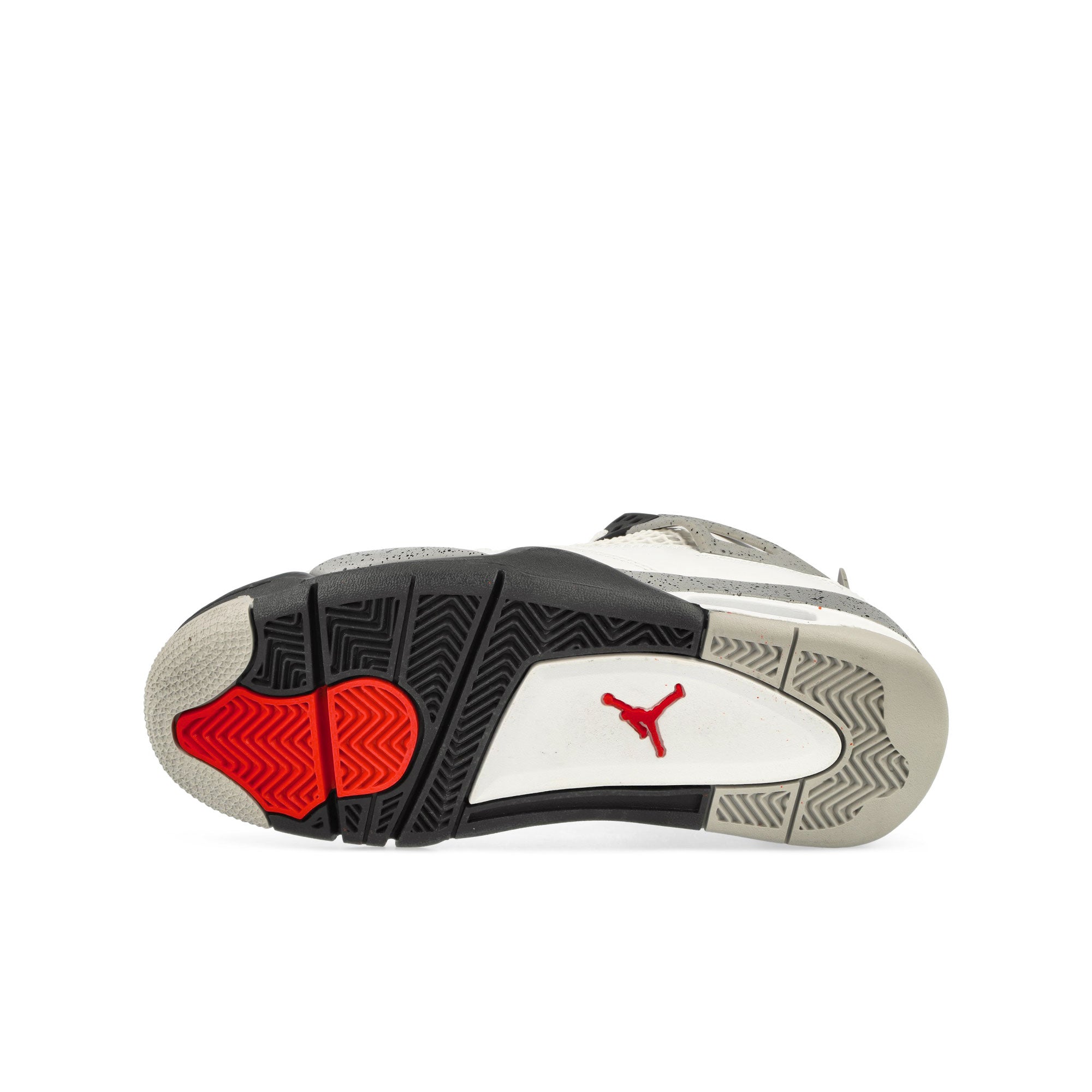 Jordan 4 Retro GS Summit White / Fire Red - Cement Grey - Black Low Top Sneakers Detail View 1 | Overkill