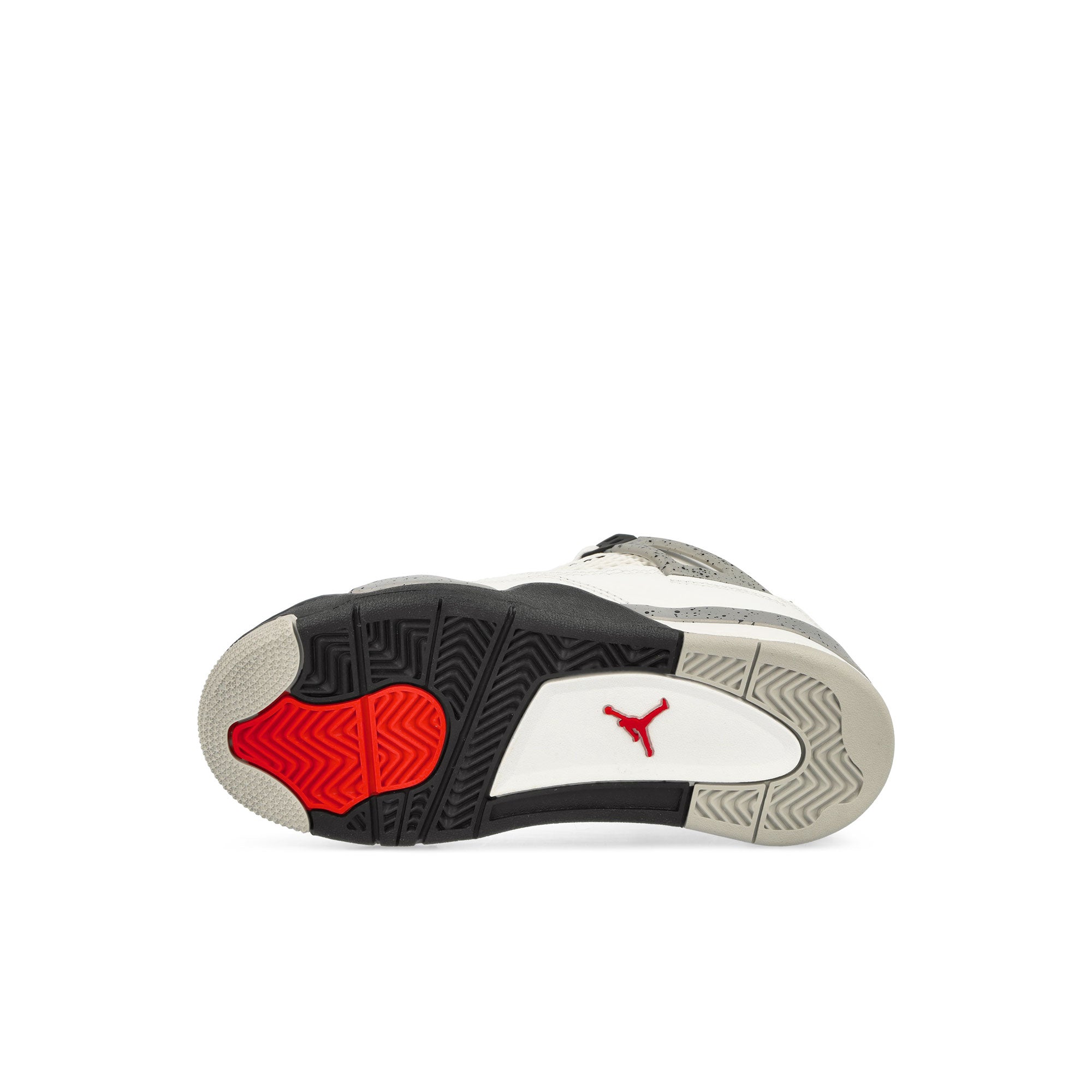 Jordan 4 Retro PS Summit White / Fire Red - Cement Grey - Black Low Top Sneakers Detail View 1 | Overkill