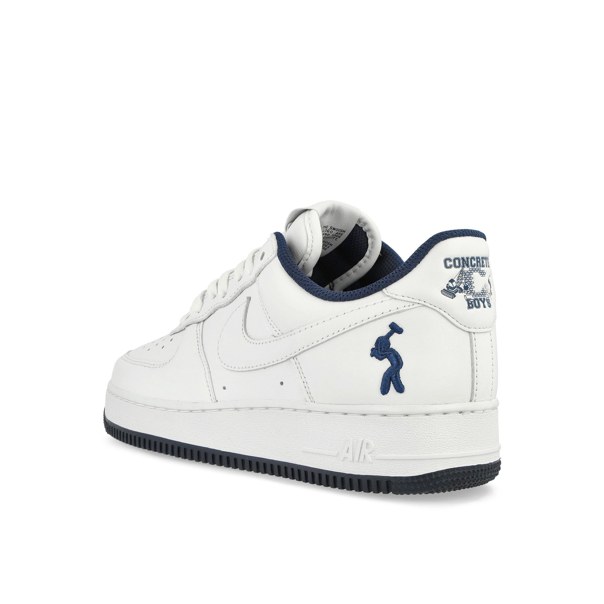 Nike US Force 1 Concrete Boys White / White - Midnight Navy - DK Powder Blue Low Top Sneakers Material | Overkill