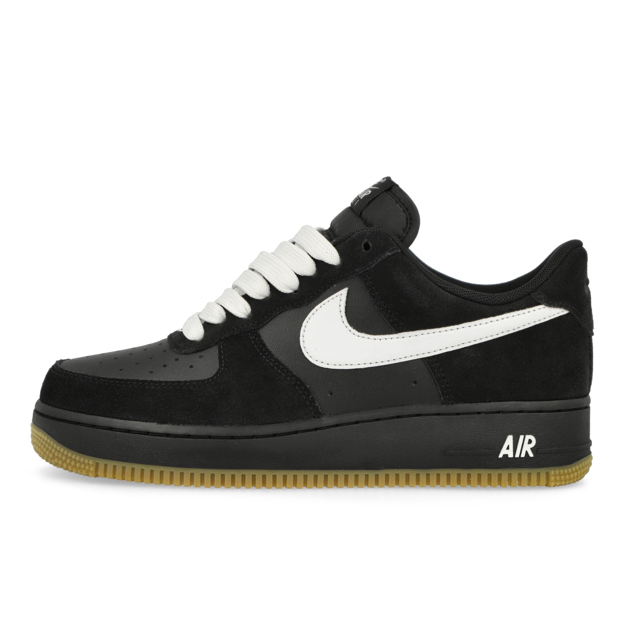 Nike Air Force 1 '07 LV8 Black / White - Gum Light Brown Low Top Sneakers IB6388 001 | Overkill