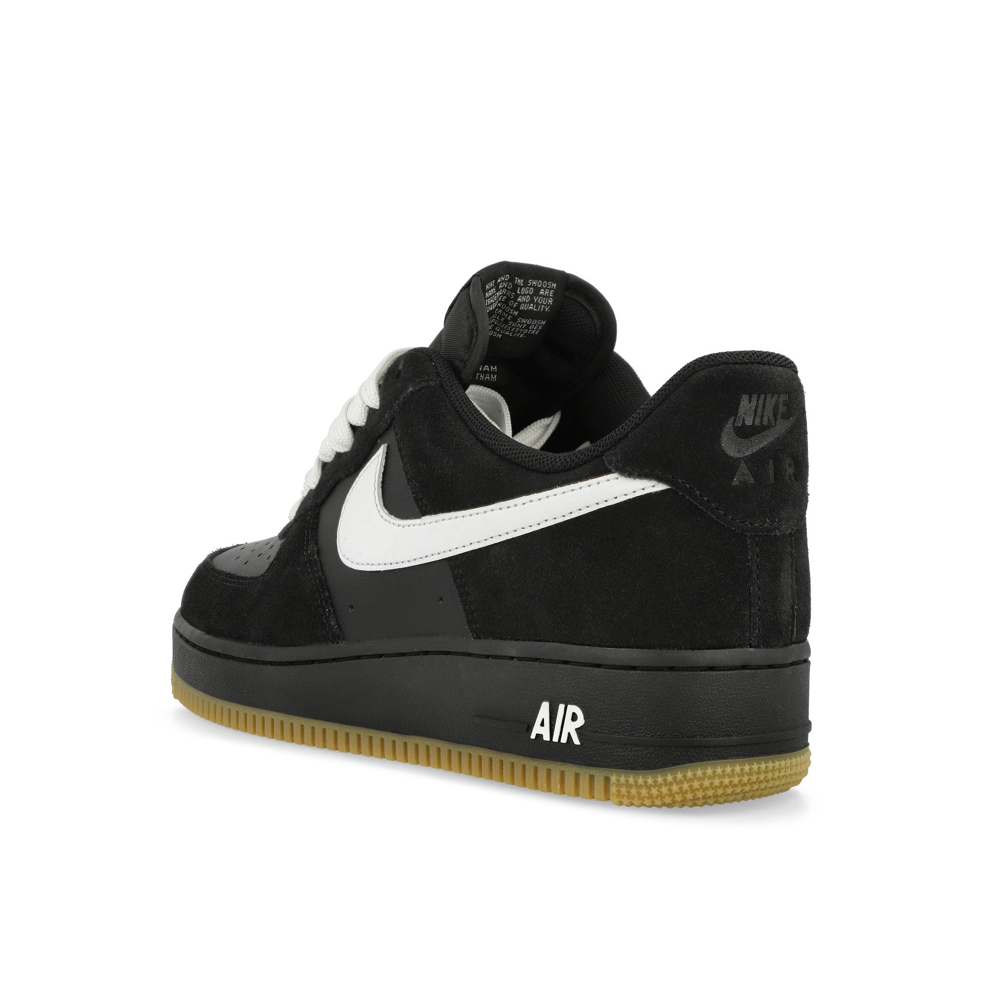 Nike Air Force 1 '07 LV8 Black / White - Gum Light Brown Low Top Sneakers Material | Overkill