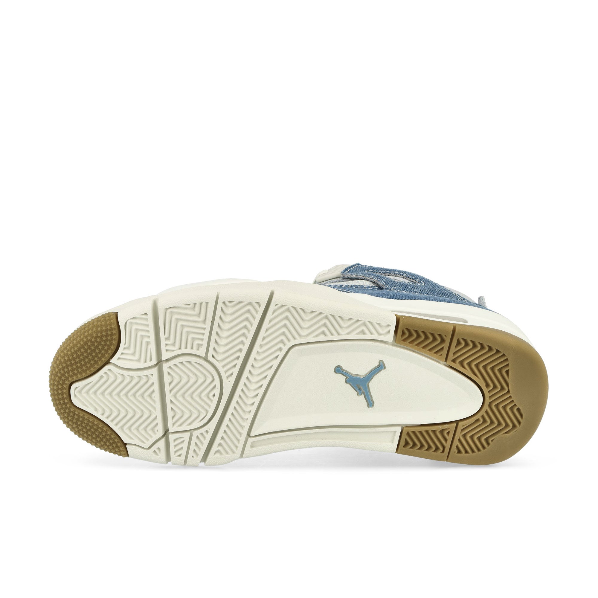 Jordan Wmns Air Jordan 4 Retro TEX Denim Worn Blue Sail / Sail - Gum Light Brown - Worn Blue High Top Sneakers IB6716 100 Detail View 2 | Overkill