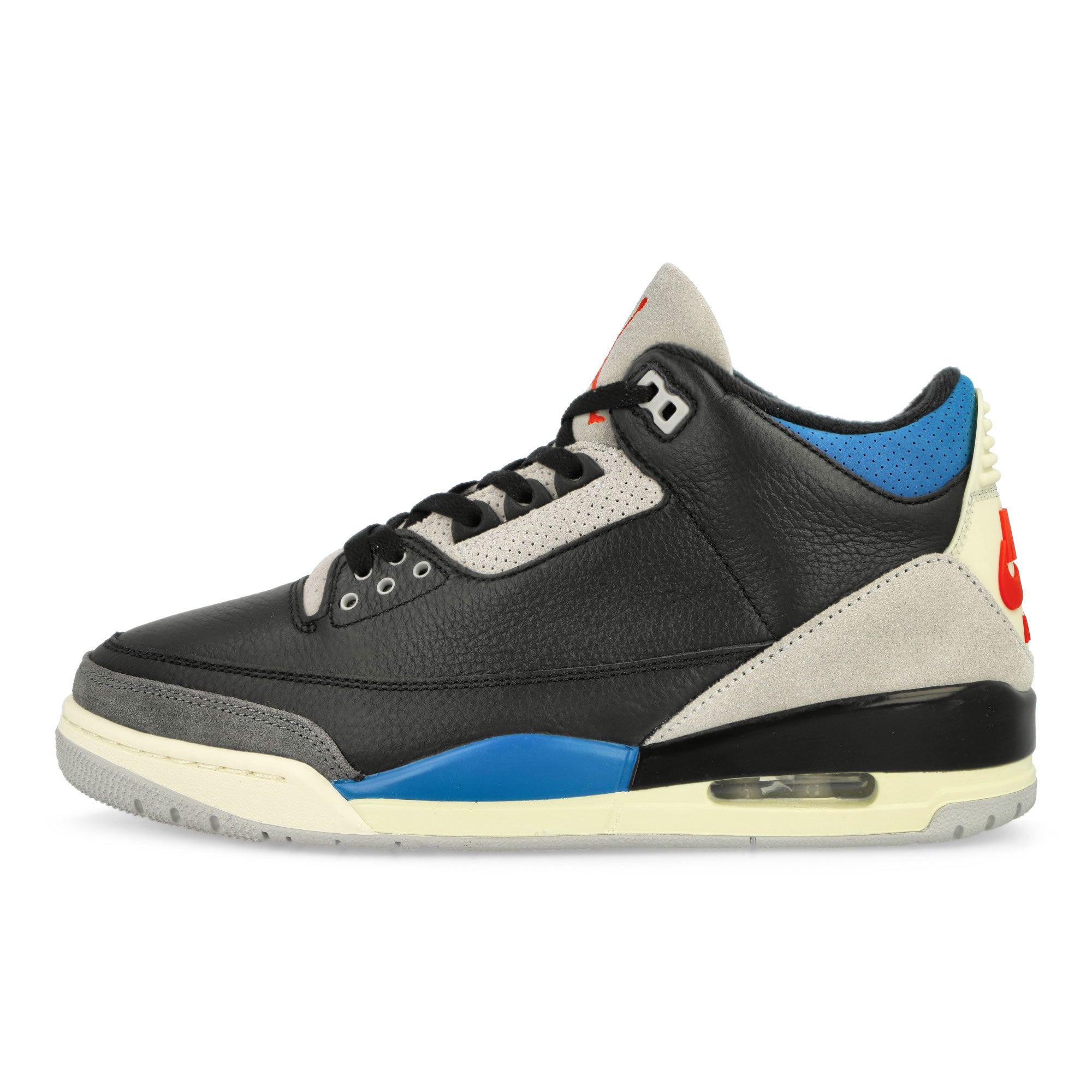 Jordan Air Jordan 3 Retro OG Black / Chile Red-Neutral Grey / Military Blue High Top Sneakers IB8967 004 | Overkill