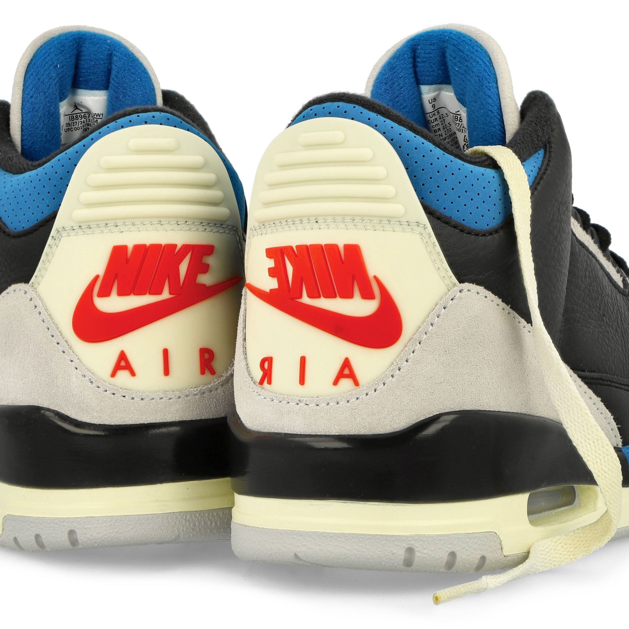 Jordan Air Jordan 3 Retro OG Black / Chile Red-Neutral Grey / Military Blue High Top Sneakers Detailfoto | Overkill