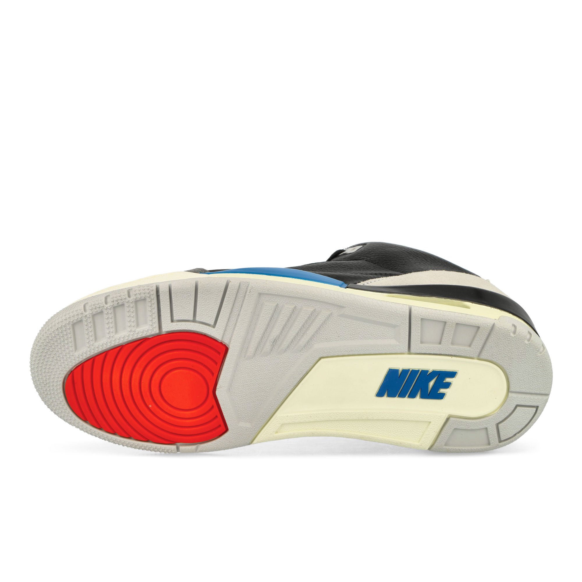 Jordan Air Jordan 3 Retro OG Black / Chile Red-Neutral Grey / Military Blue High Top Sneakers Detail View 2 | Overkill
