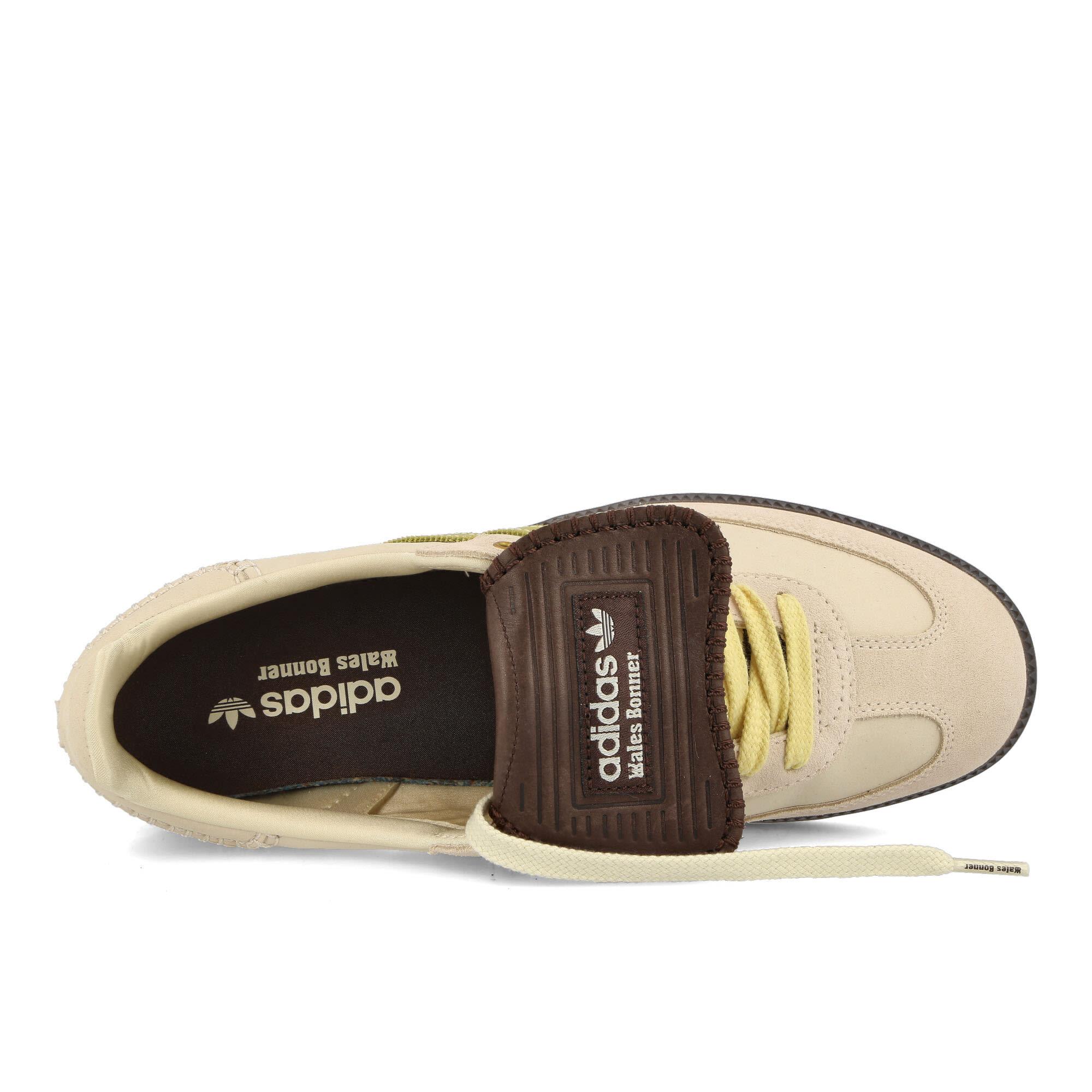 adidas Wales Bonner x adidas Samba Nubuck Ecru Tint / Almost Yellow / Dark Brown Sneakers Detailfoto | Overkill