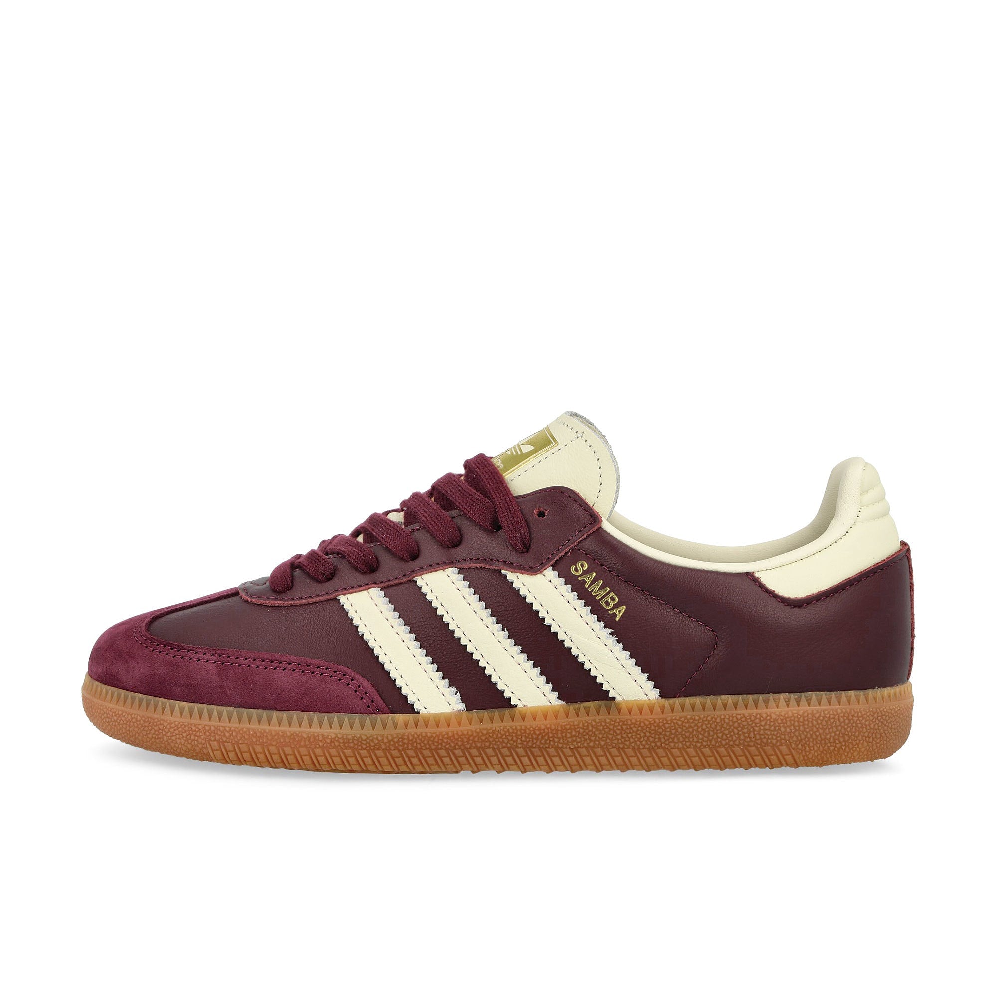 adidas Samba OG W Maroon / Cream White / Gold Metallic Low Top Sneakers ID0477 | Overkill
