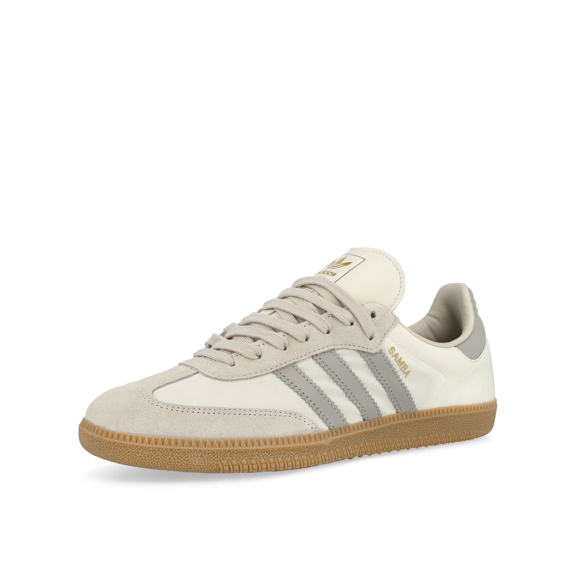 adidas Samba OG Off White / Grey Two / Alumina Low Top Sneakers Close Up | Overkill