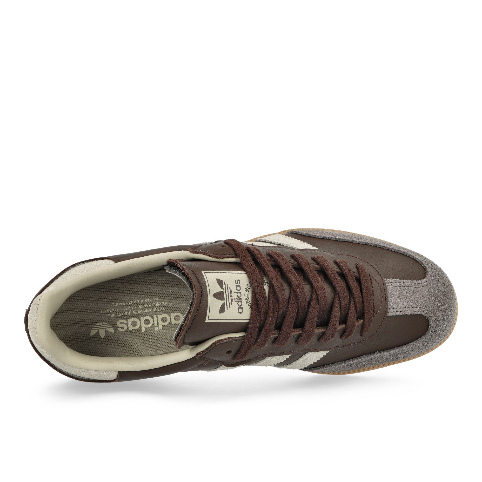 adidas Samba OG Brown / Putty Grey / Gold Metallic Low Top Sneakers Detailfoto | Overkill