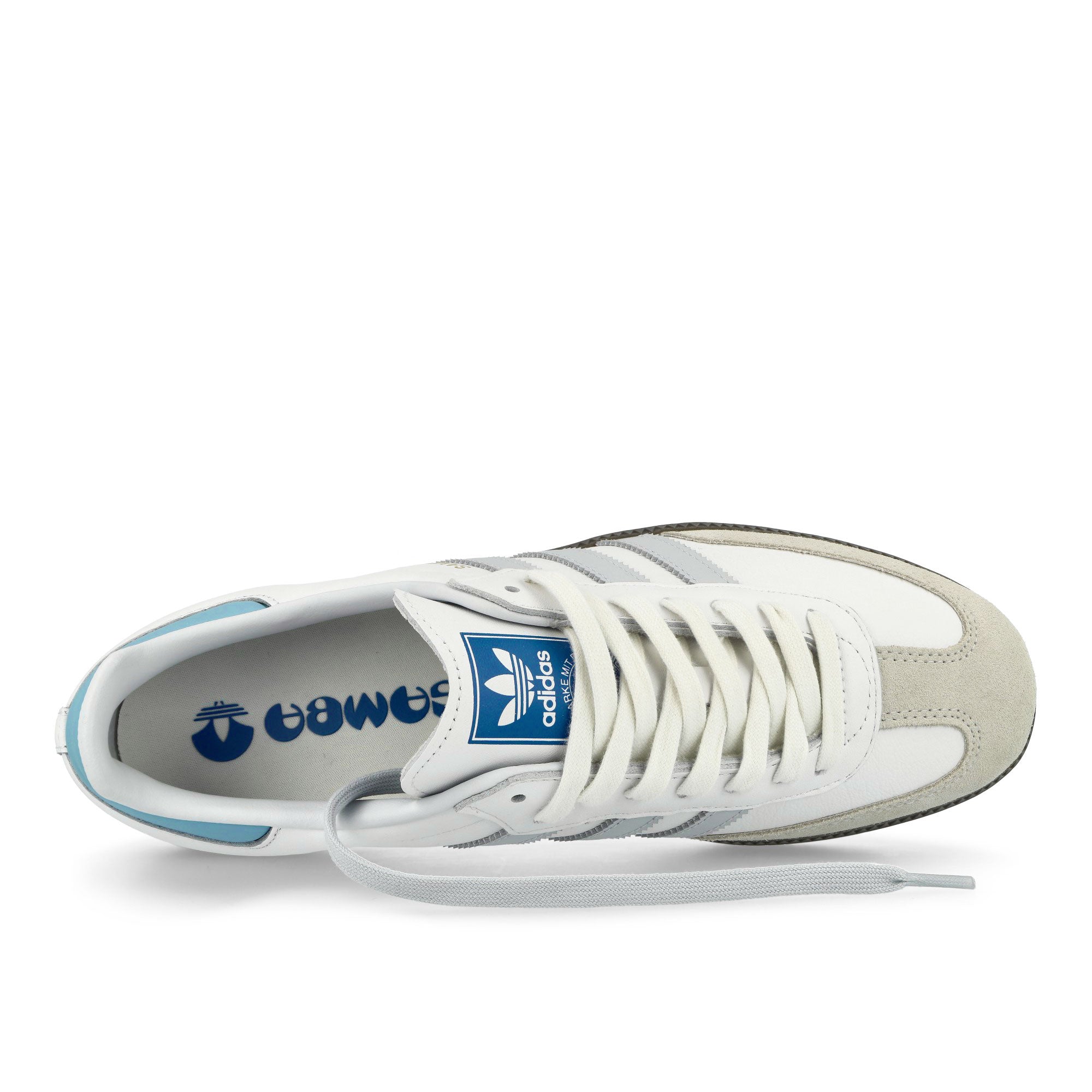 adidas Samba OG Core White / Halo Blue / Gum 5 Low Top Sneakers Detailfoto | Overkill