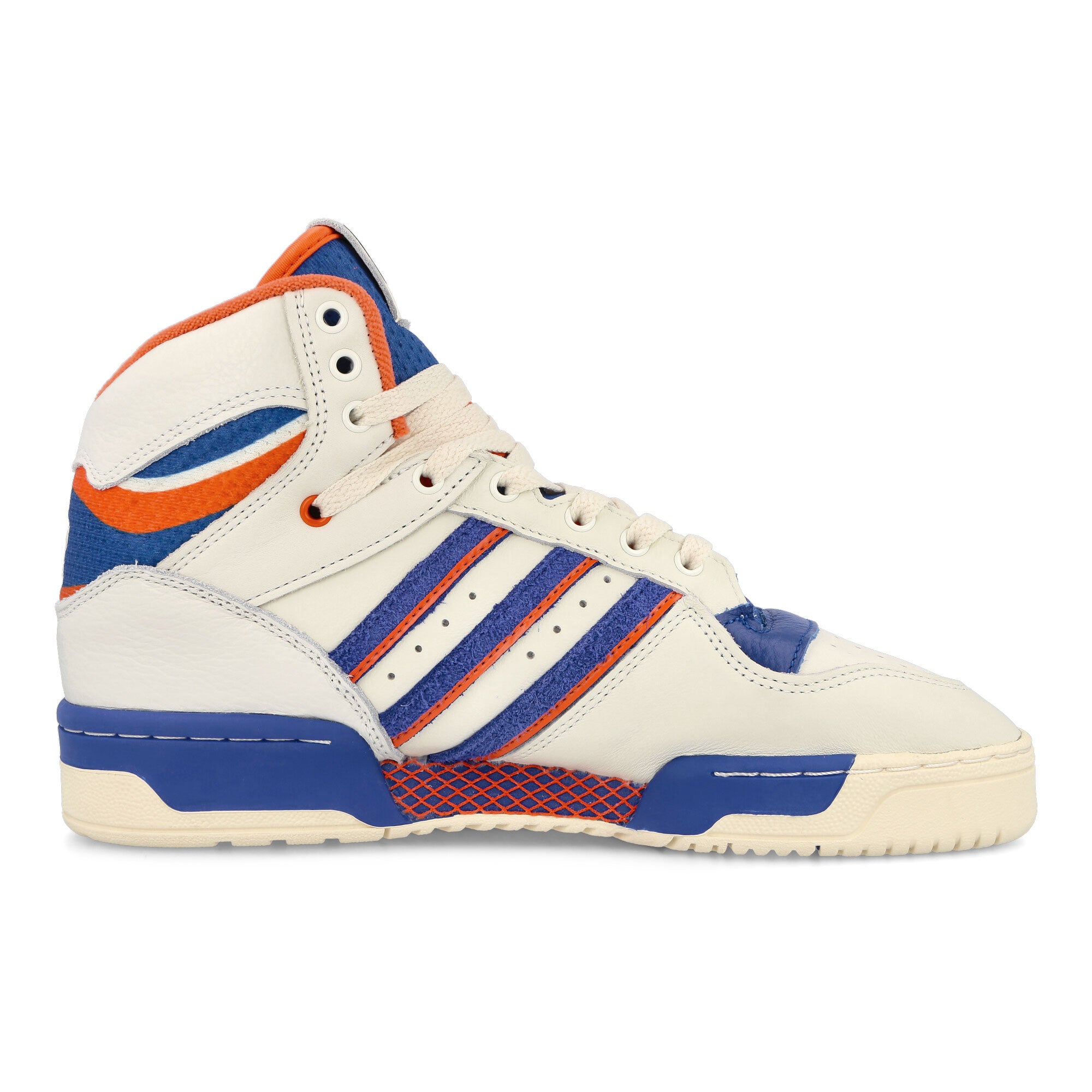 adidas Attitude White Tint / Royal Blue / Team Semi Sol Orange Mid Top Sneakers Silhouette | Overkill