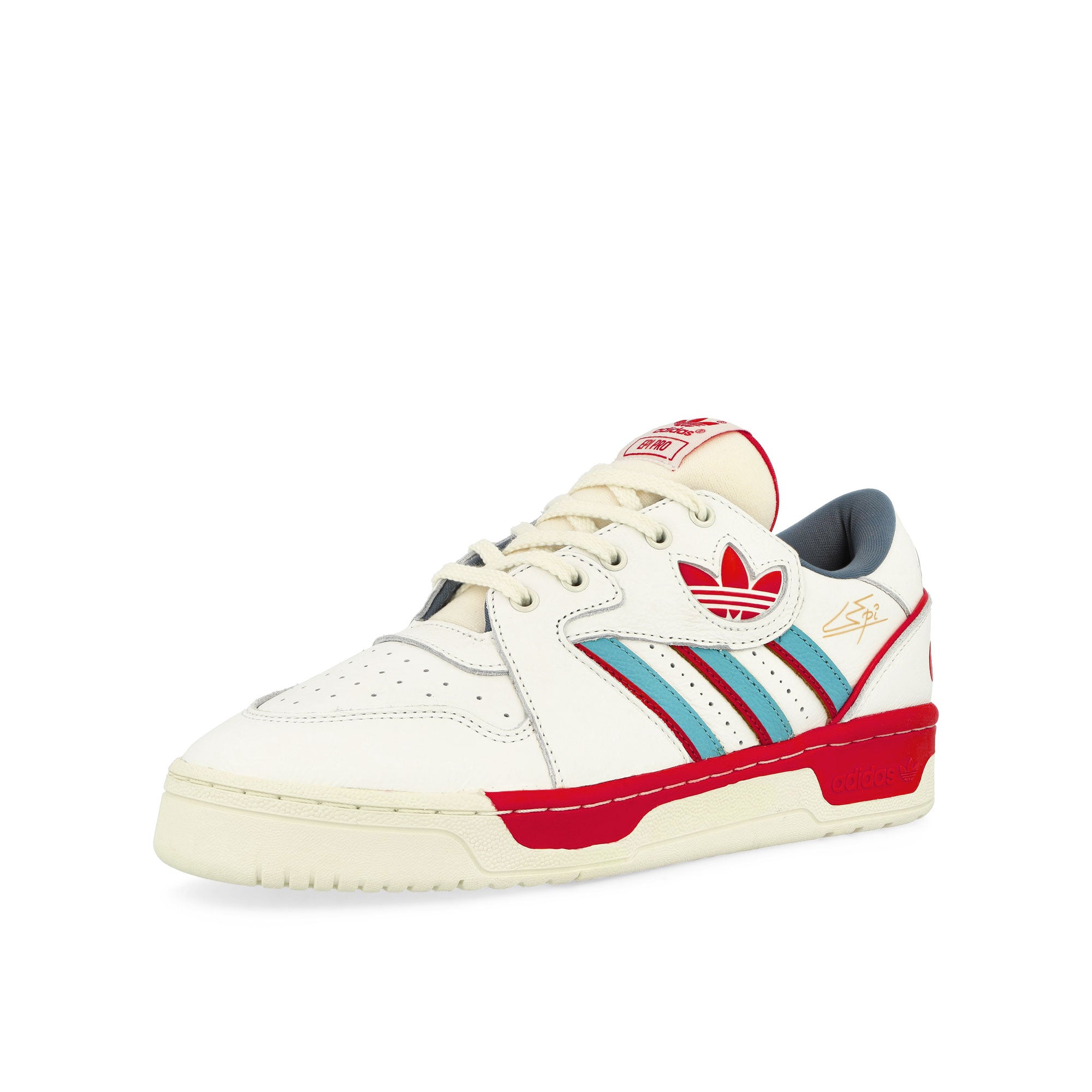 adidas Epi Pro Low Chalk White / Preloved Blue / Team Cord Low Top Sneakers Close Up | Overkill