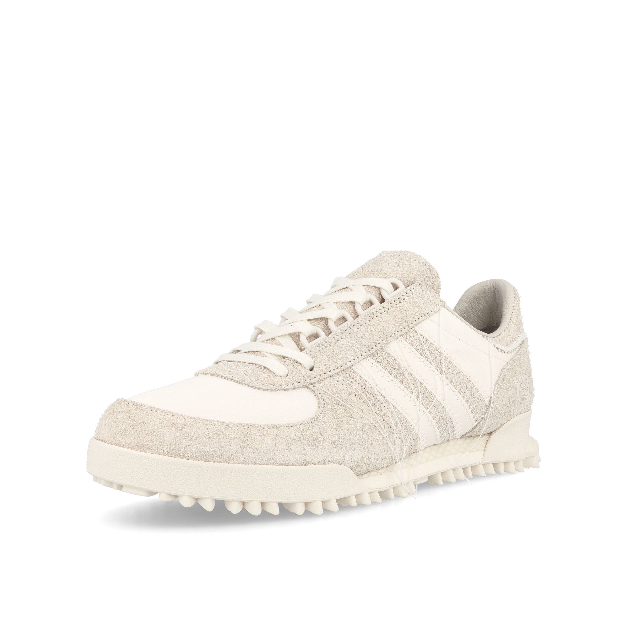 Y-3 Marathon TR Off White / Off White / Off White Low Top Sneakers Close Up | Overkill