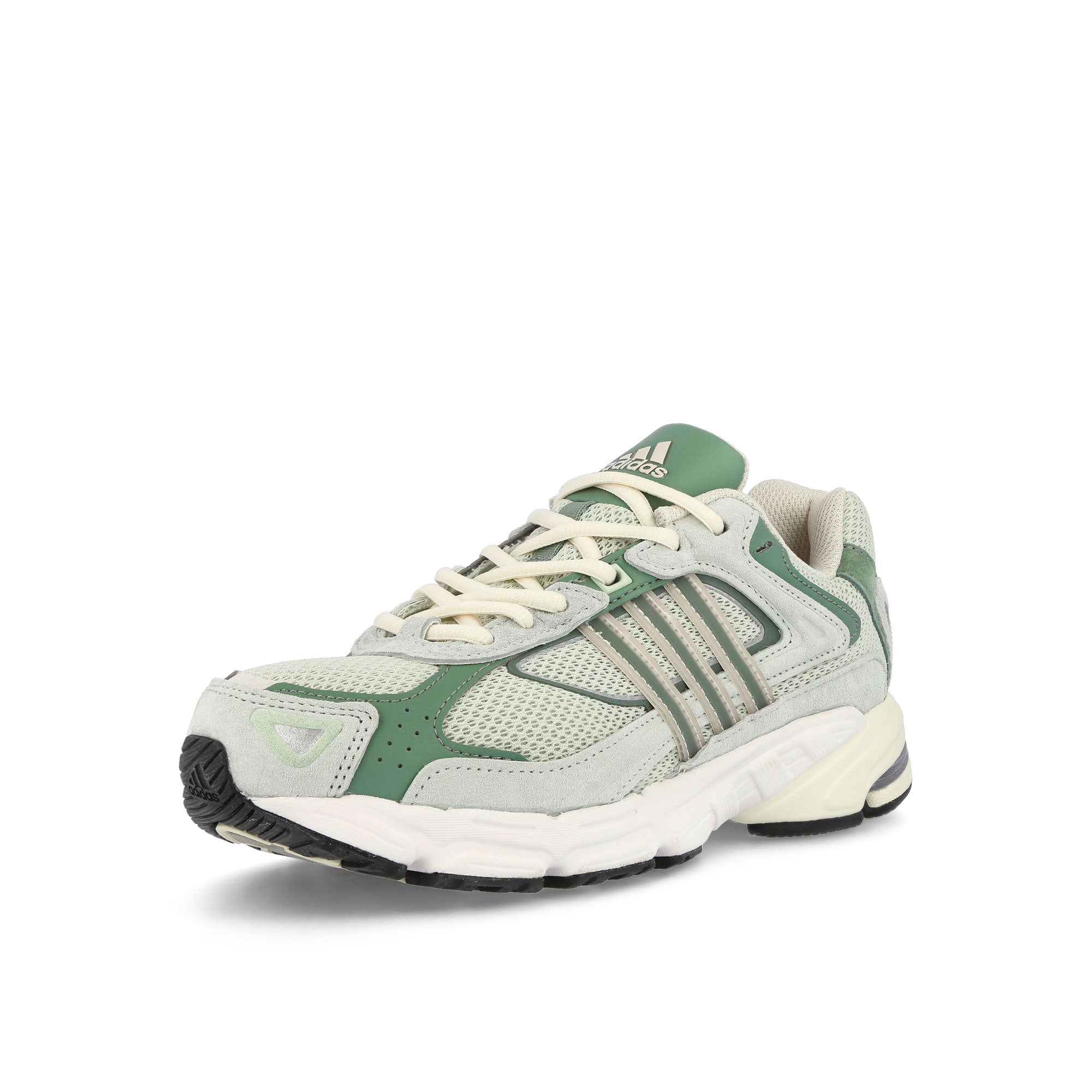 adidas Response CL W Linen Green Silver-Chalk White Low Top Sneakers Close Up | Overkill