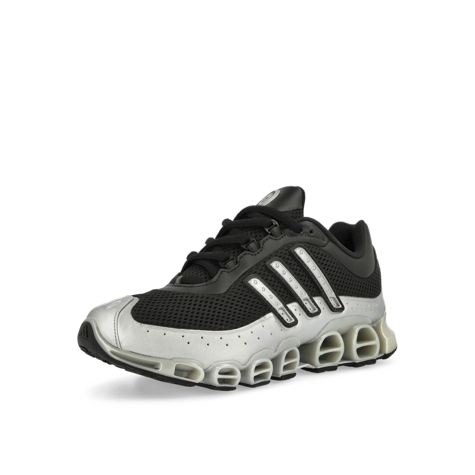 adidas Megaride W Core Black / Silver Metallic / Core Black Low Top Sneakers Close Up | Overkill