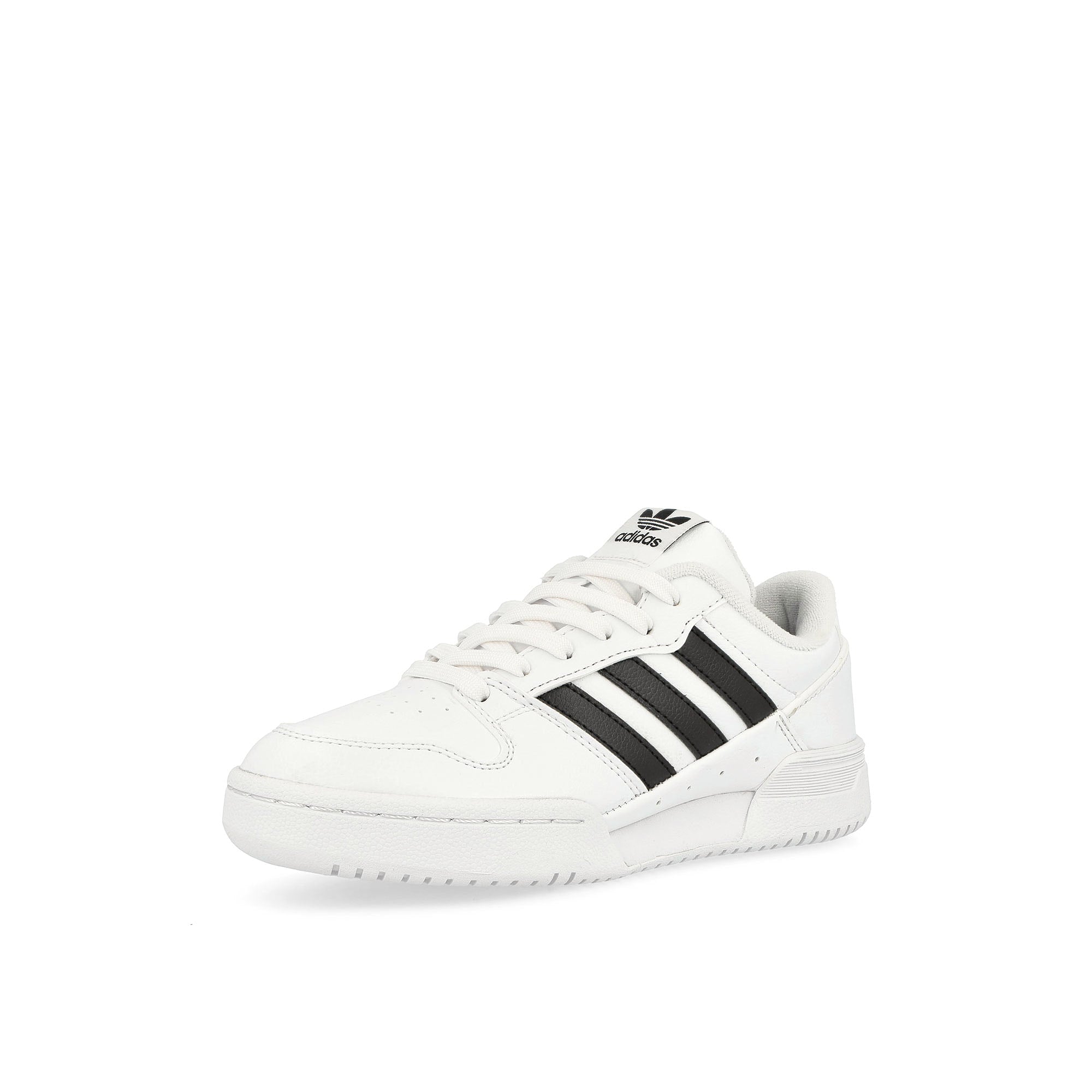 adidas Team Court 2 STR J Footwear White / Core Black / Footwear White Low Top Sneakers Close Up | Overkill