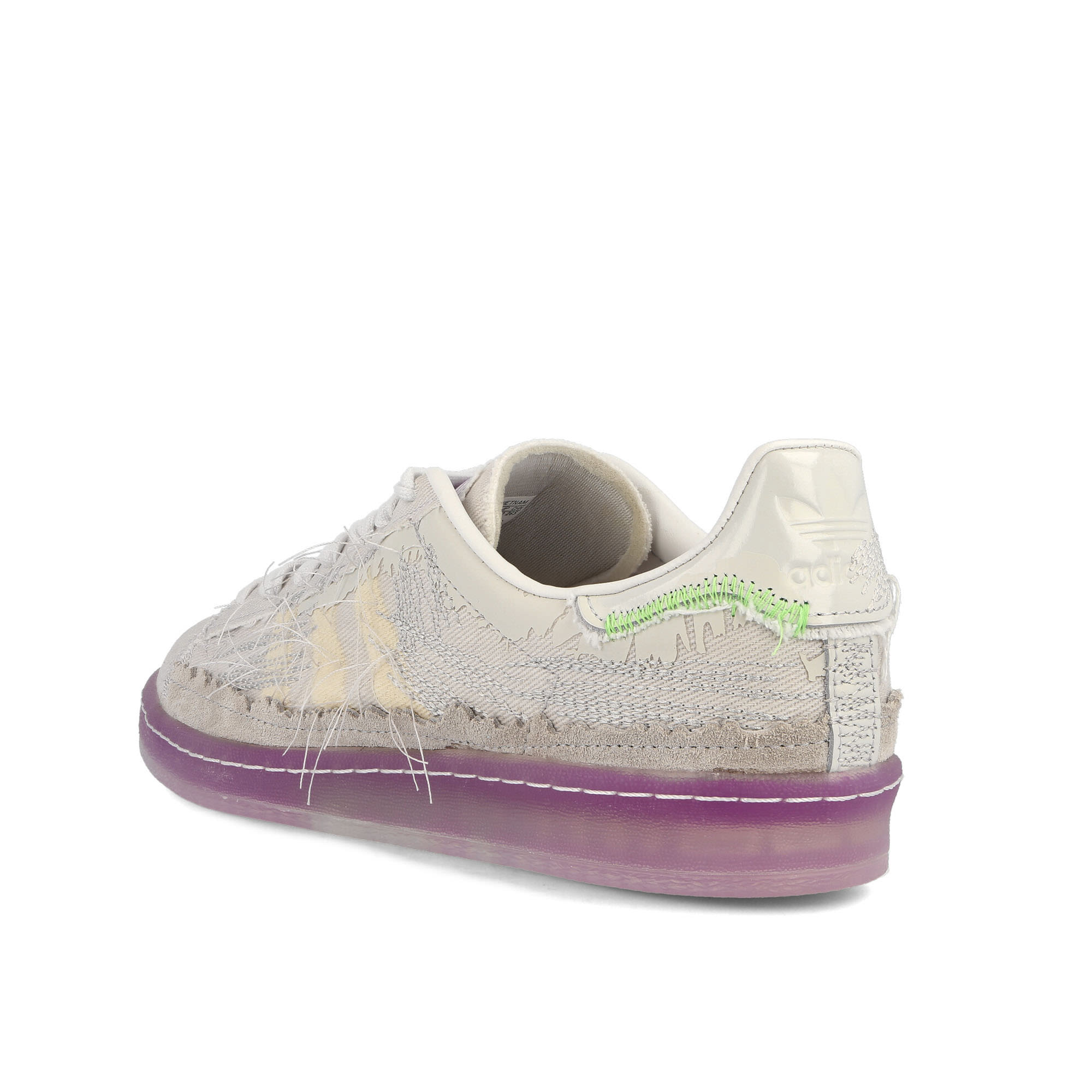 adidas Youth of Paris x adidas Campus Crystal White-Grey One-Sub Green Low Top Sneakers Material | Overkill