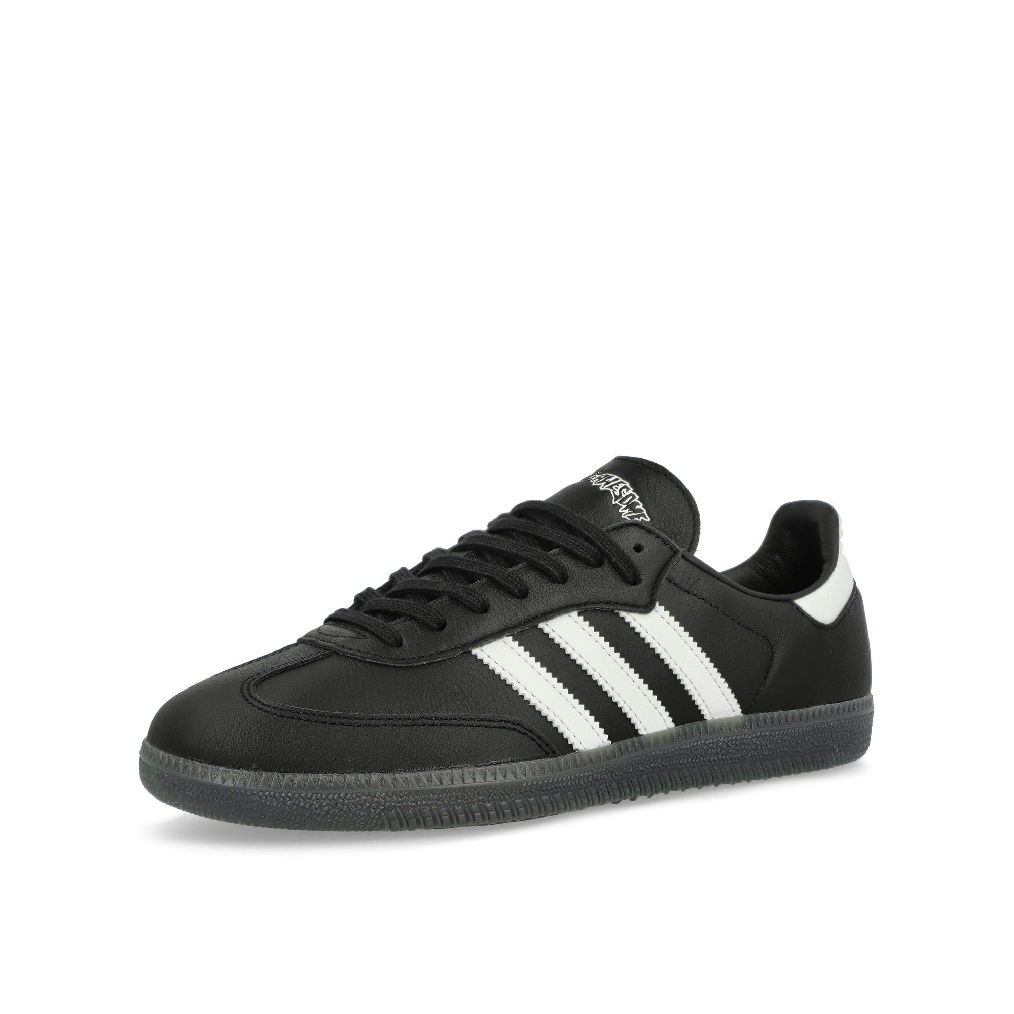 adidas Fucking Awesome x Adidas Samba Core Black / Footwear White / Gold Metallic Low Top Sneakers Close Up | Overkill