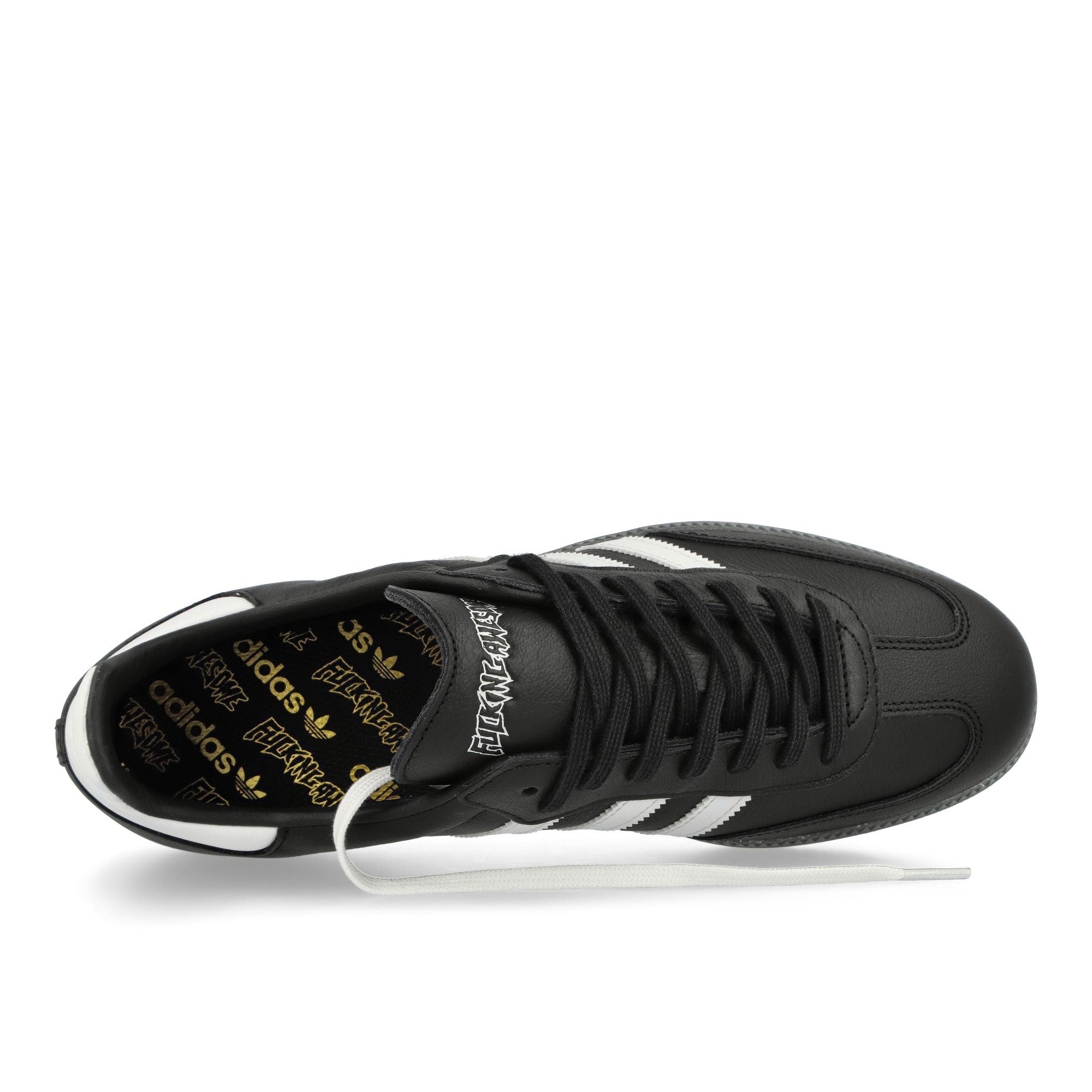 adidas Fucking Awesome x Adidas Samba Core Black / Footwear White / Gold Metallic Low Top Sneakers Detailfoto | Overkill