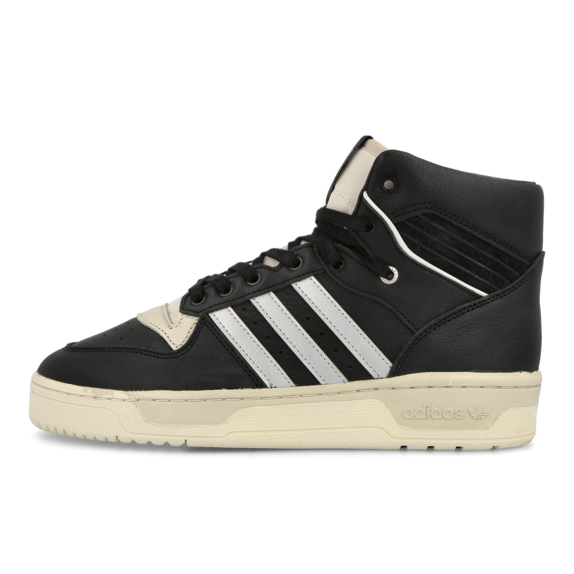 adidas Rivalry Hi Consortium Core Black-Silver Metallic-Grey One High Top Sneakers ID7388 | Overkill