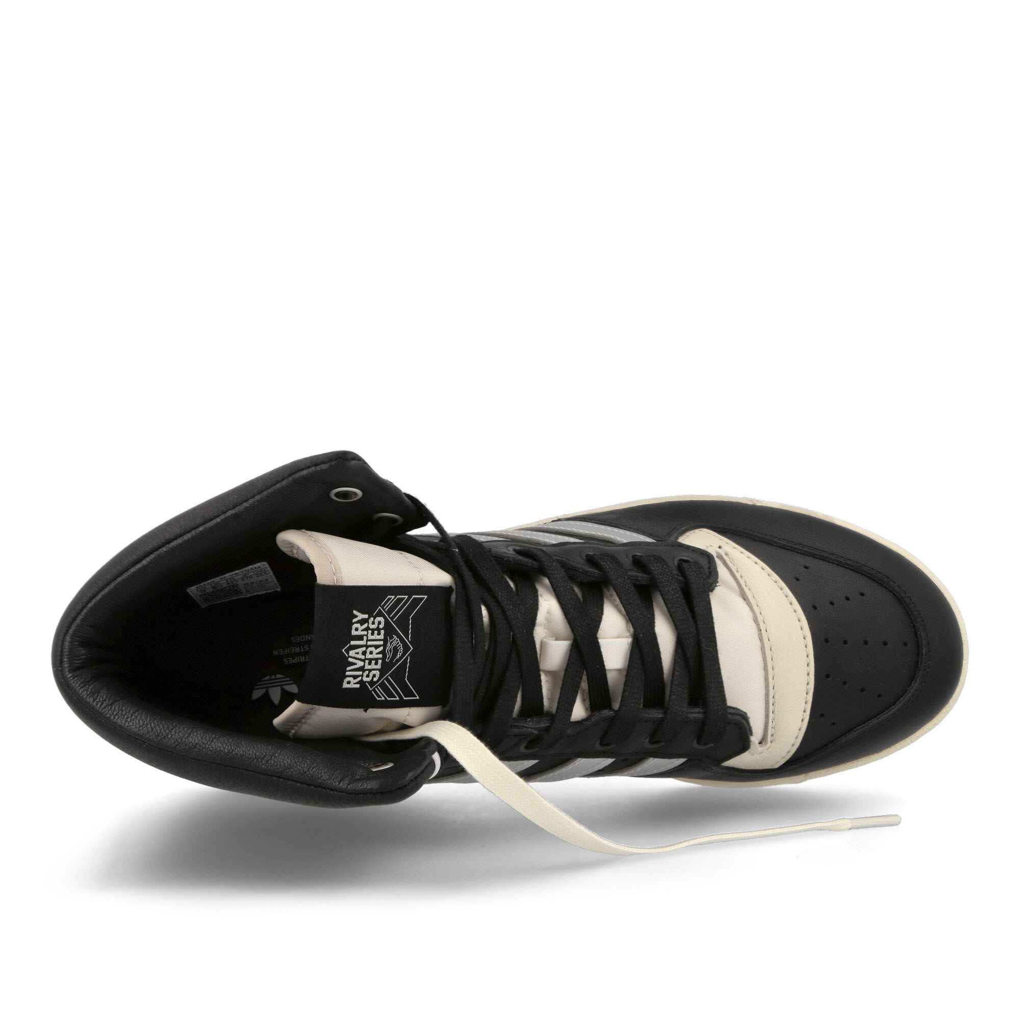 adidas Rivalry Hi Consortium Core Black-Silver Metallic-Grey One High Top Sneakers Detailfoto | Overkill