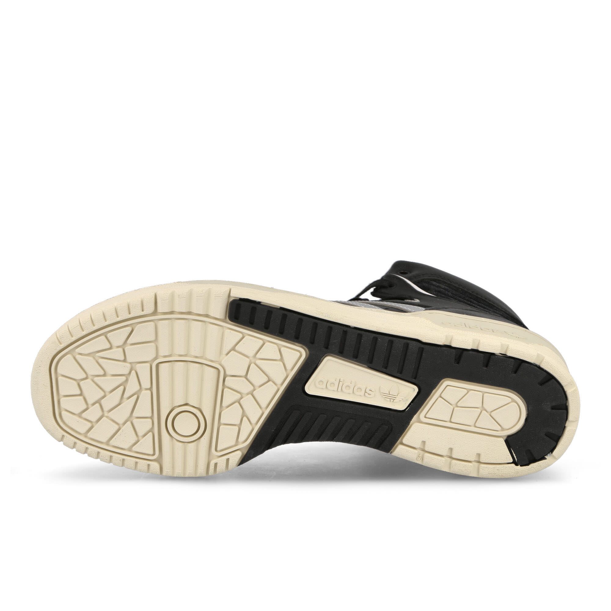 adidas Rivalry Hi Consortium Core Black-Silver Metallic-Grey One High Top Sneakers Detail View 1 | Overkill