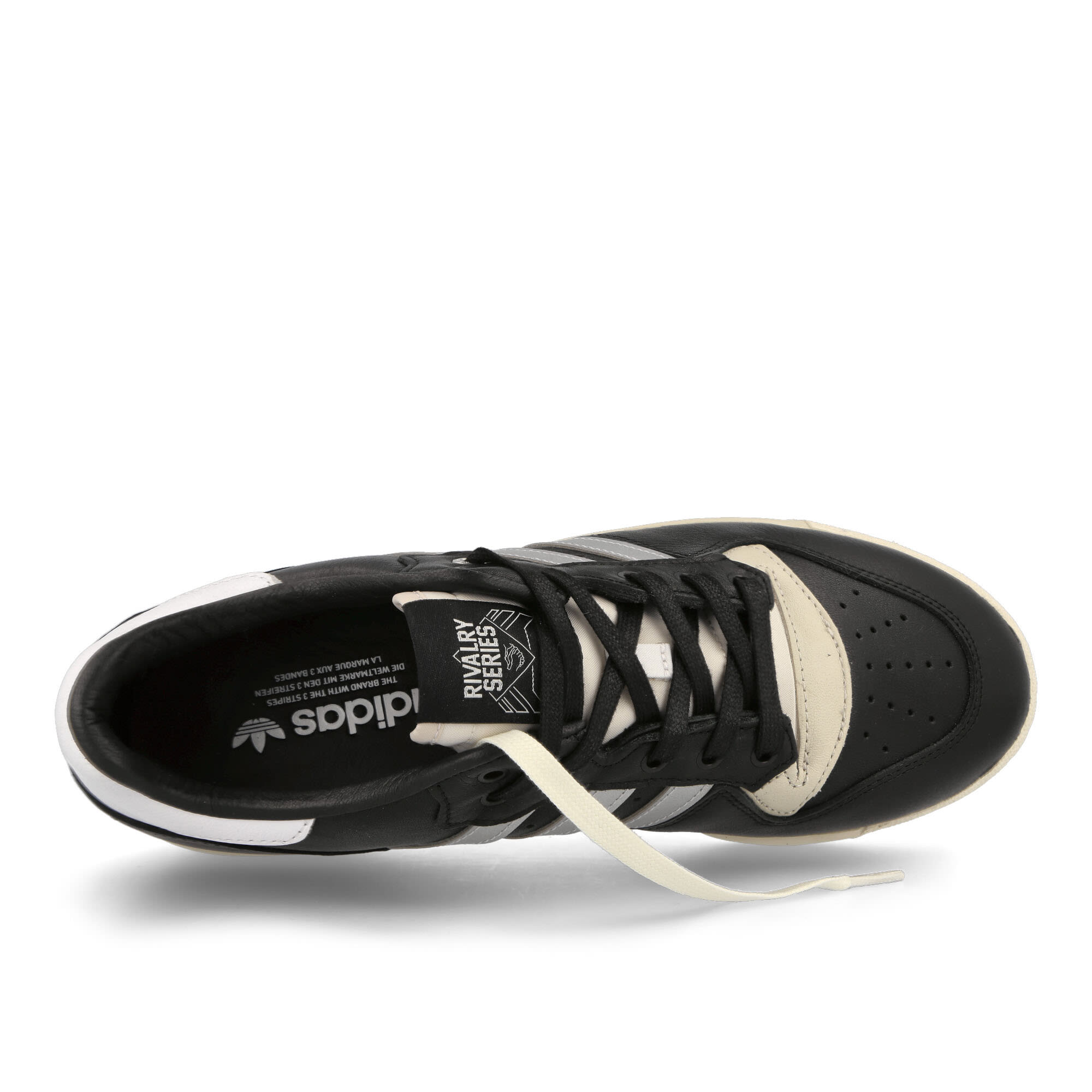 adidas Rivalry Low Consortium Core Black-Silver Metallic-Grey One Low Top Sneakers Detailfoto | Overkill