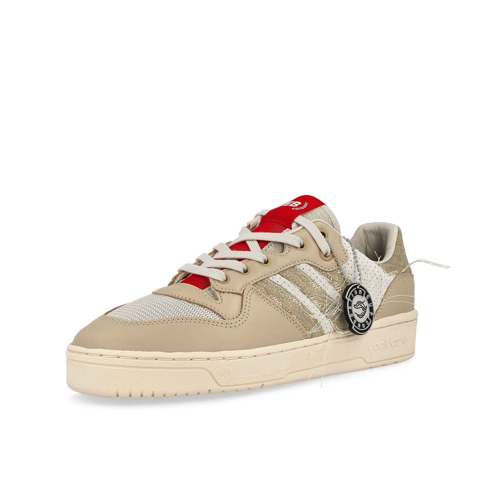 adidas Rivalry Low Talc / Talc / Footwear White Low Top Sneakers Close Up | Overkill