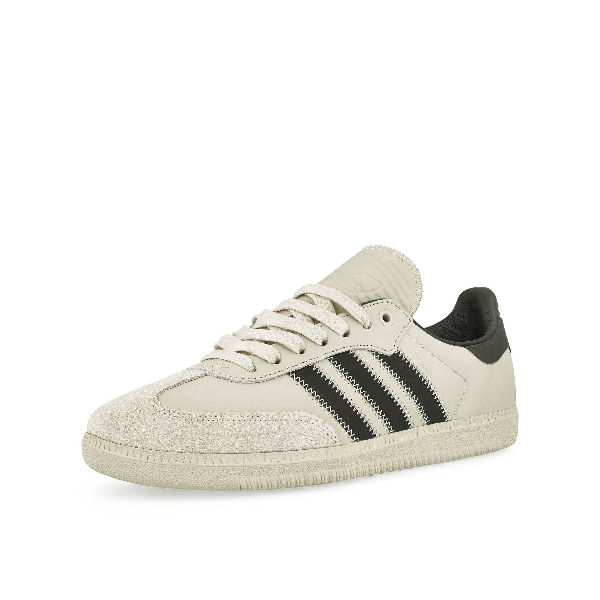 adidas Samba Core Black / Aluminum / Aluminum Low Top Sneakers Close Up | Overkill