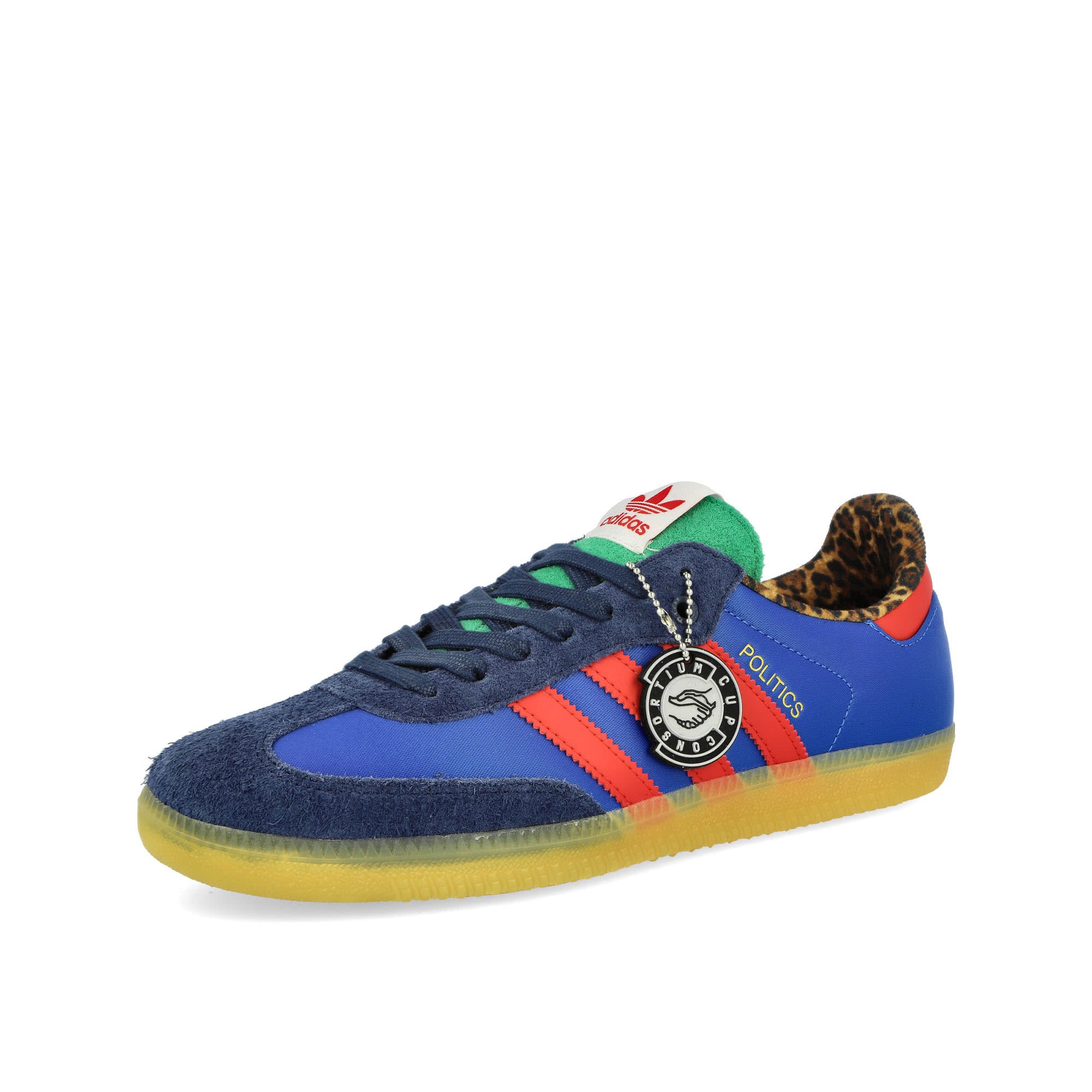 adidas Politics x adidas Samba BLUBIR / BETSCA / DSLATE Sneakers Close Up | Overkill