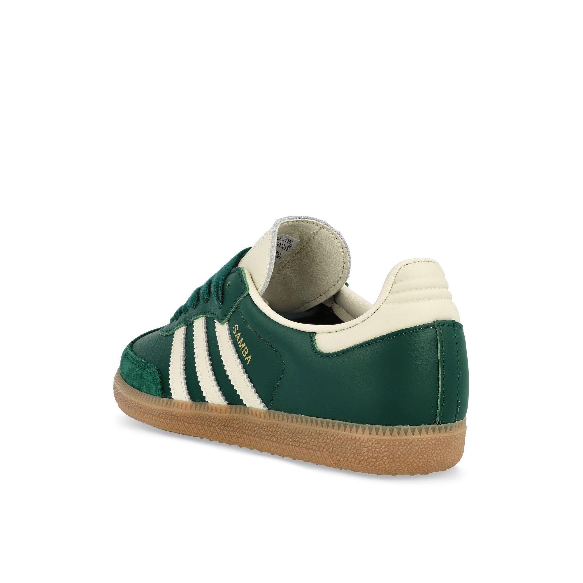 adidas Samba OG W Collegiate Green / Cream White / Gold Metallic Low Top Sneakers Material | Overkill