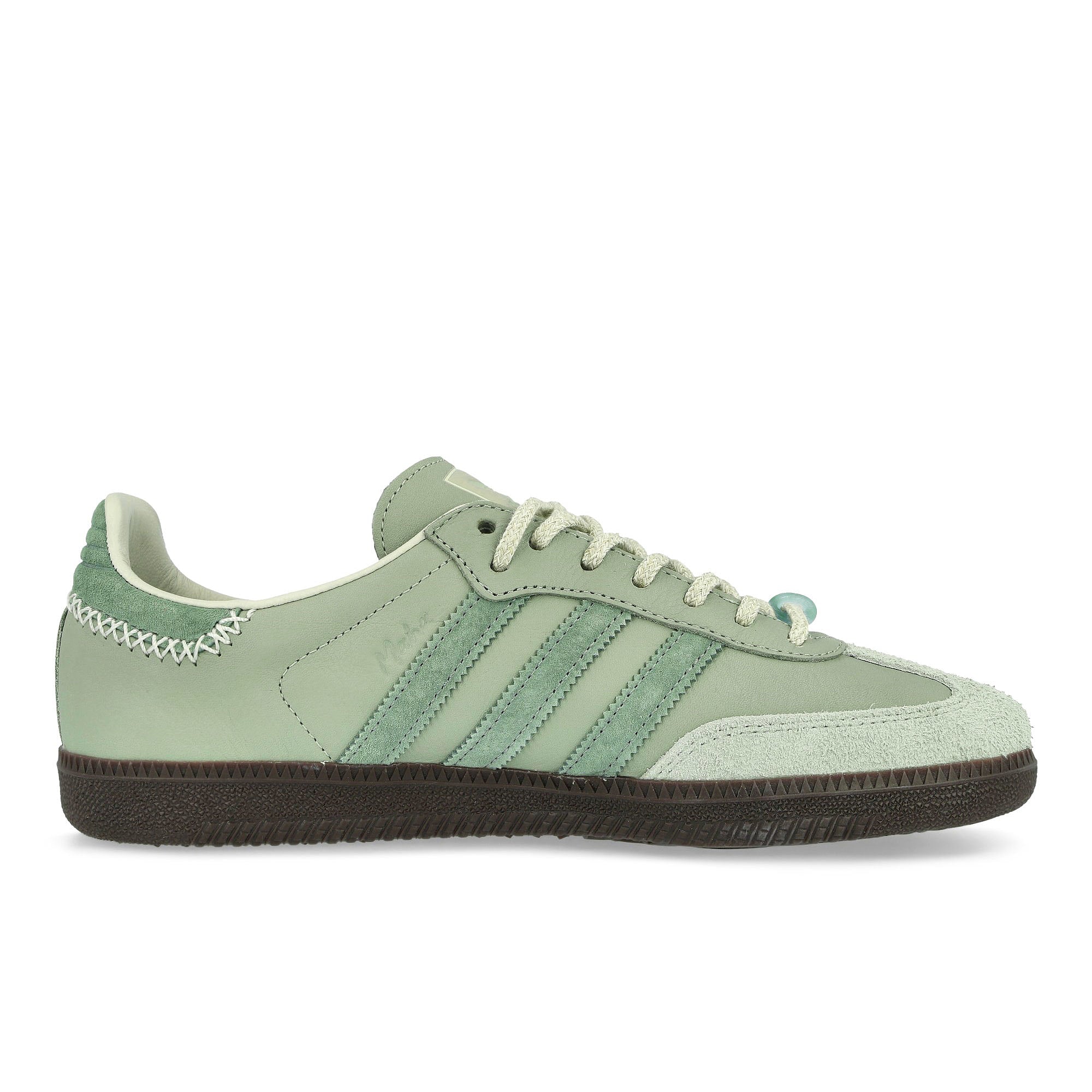 adidas Maha x adidas Samba OG Half Green / Silver Green / Off White Low Top Sneakers Silhouette | Overkill