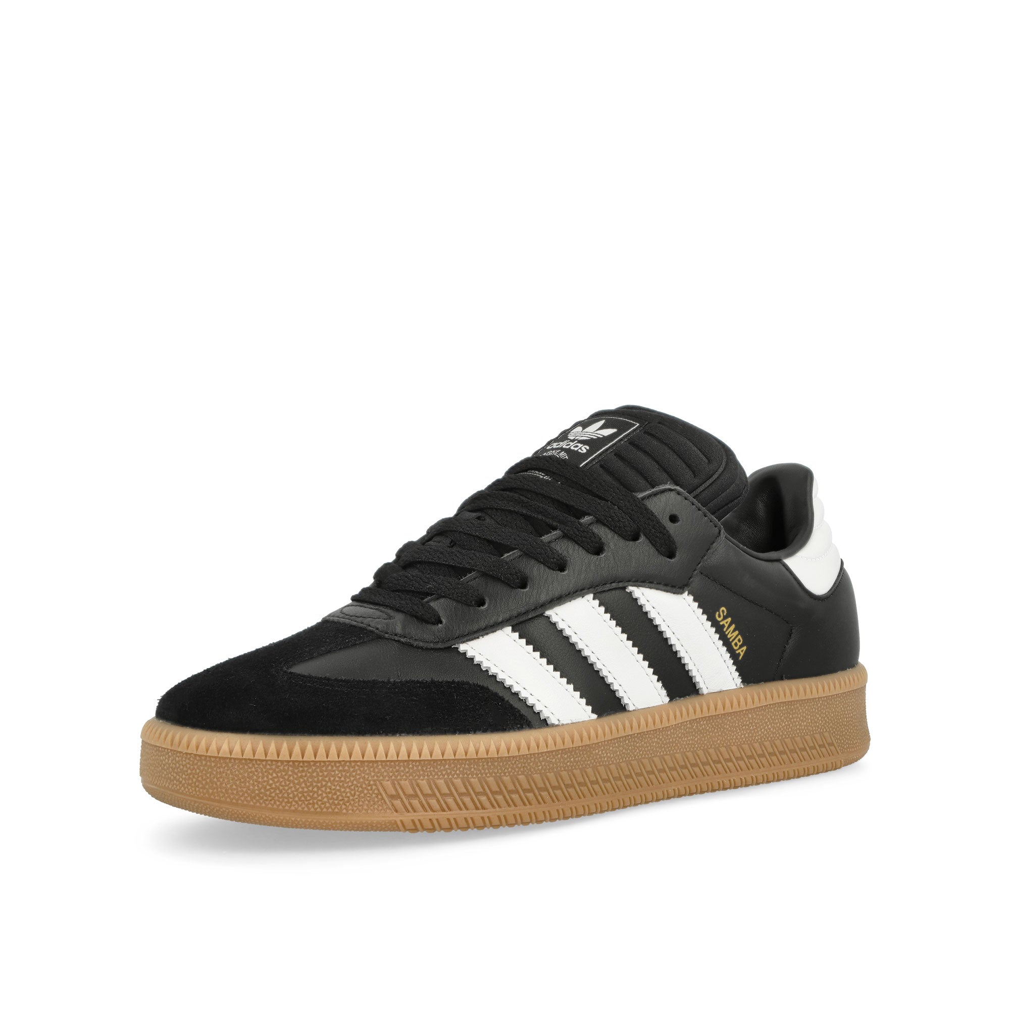 adidas Samba XLG Core Black / Footwear White / Gum 3 Low Top Sneakers Close Up | Overkill