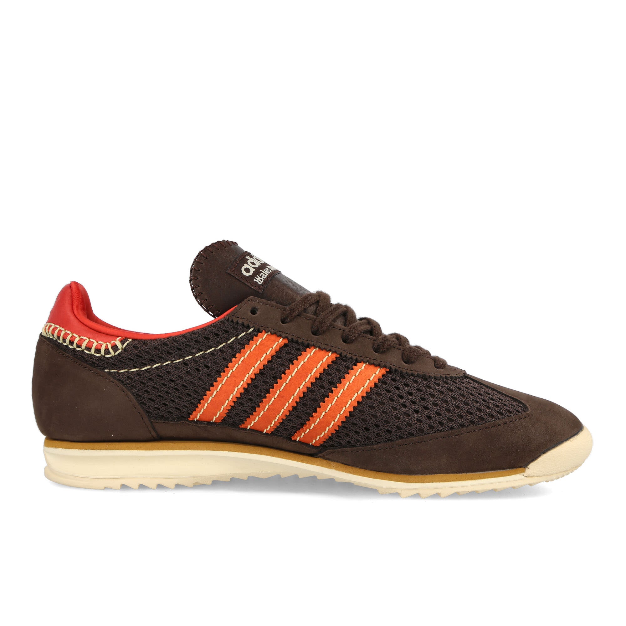 adidas Wales Bonner x adidas SL 72 Knit Dark Brown-Collegiate Orange-Chalk White Sweatshirts Material | Overkill