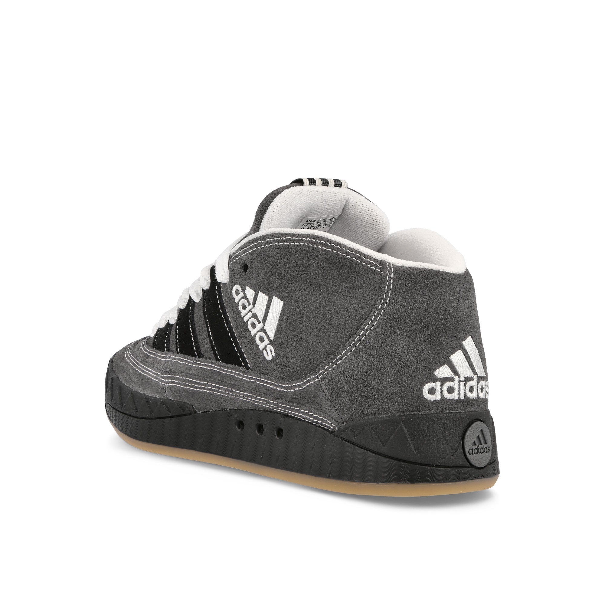 adidas YNuK x adidas Adimatic Mid Grey Five-Core Black-Off White Sneakers Material | Overkill