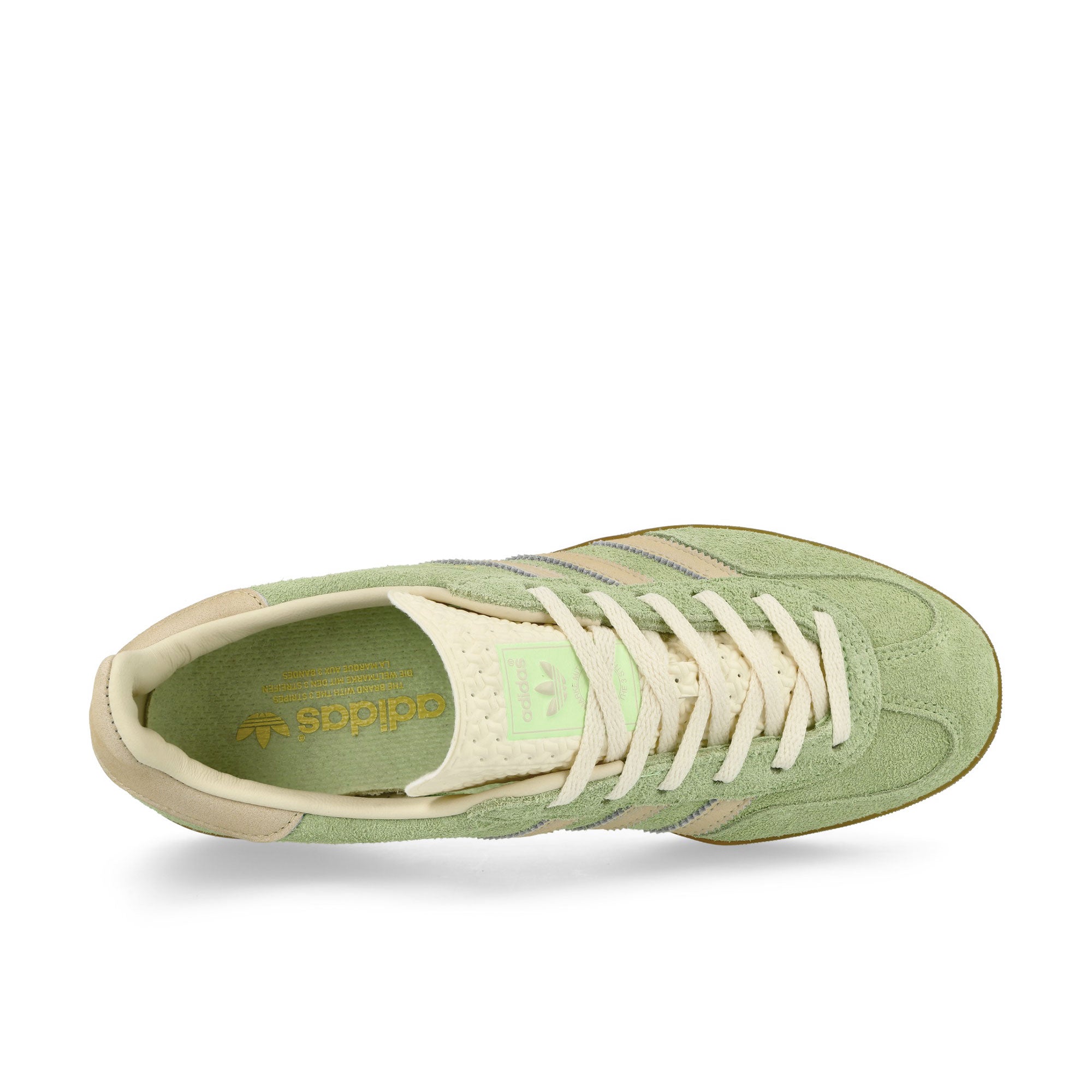 adidas Gazelle Indoor W Semi Green/ Almost Yellow / Cream White Low Top Sneakers Detailfoto | Overkill
