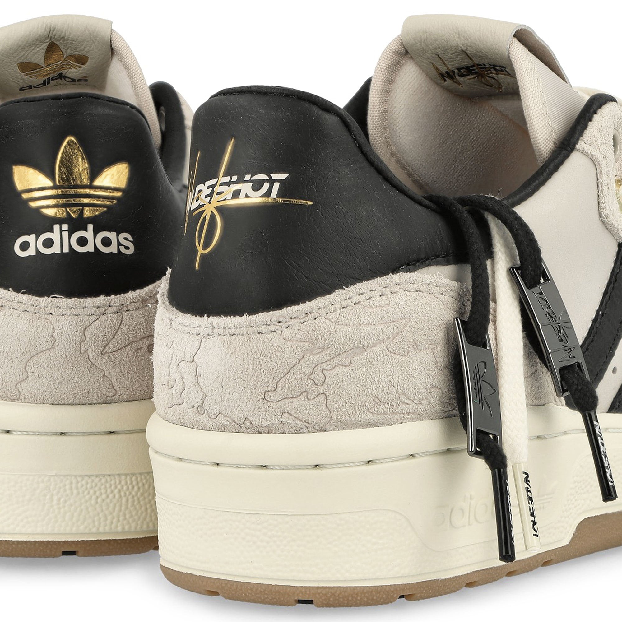 adidas Nadeshot x adidas Rivalry Chalk Pearl / Core Black / Off White Low Top Sneakers Detail View 2 | Overkill
