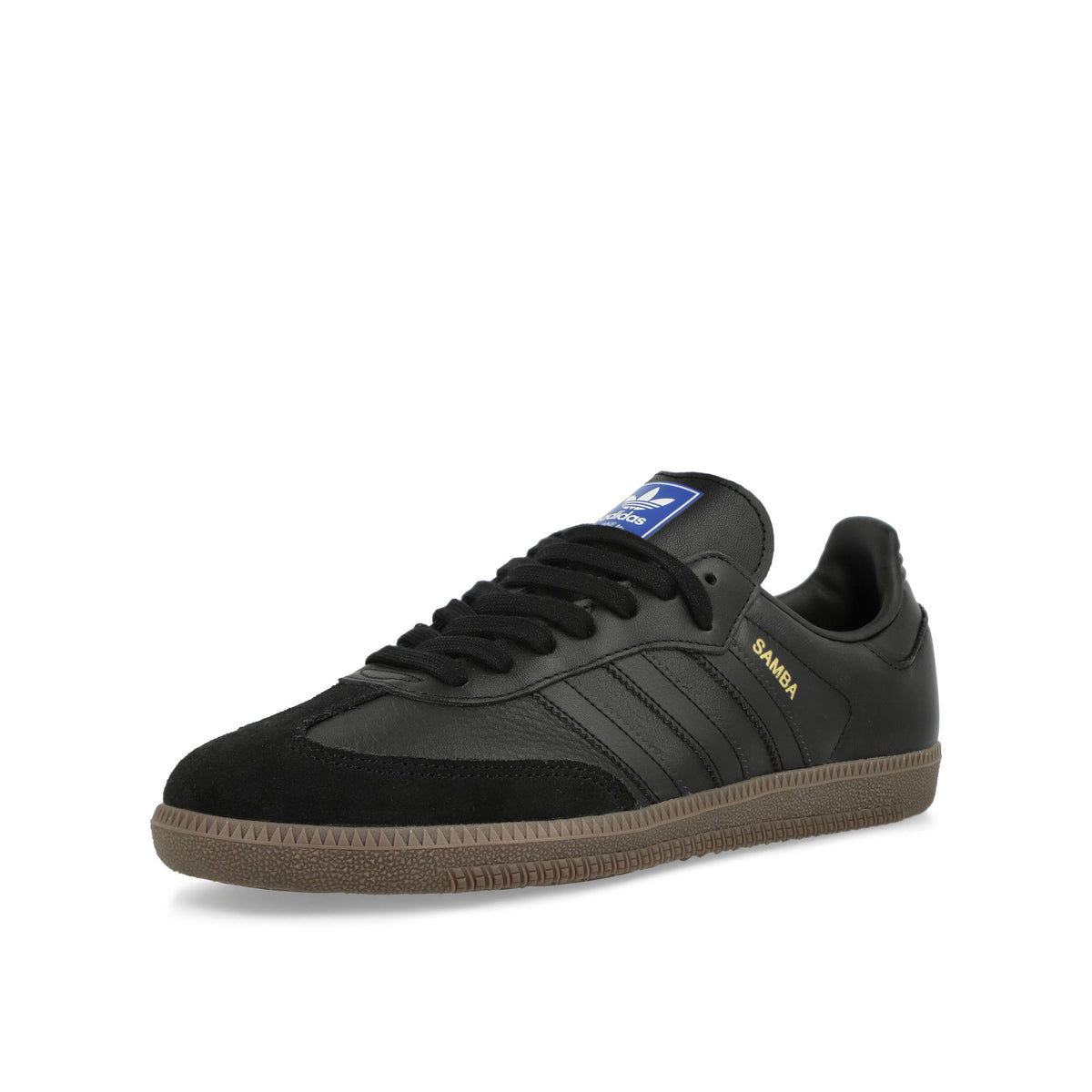 adidas Samba OG Core Black / Core Black / Gum Low Top Sneakers Close Up | Overkill