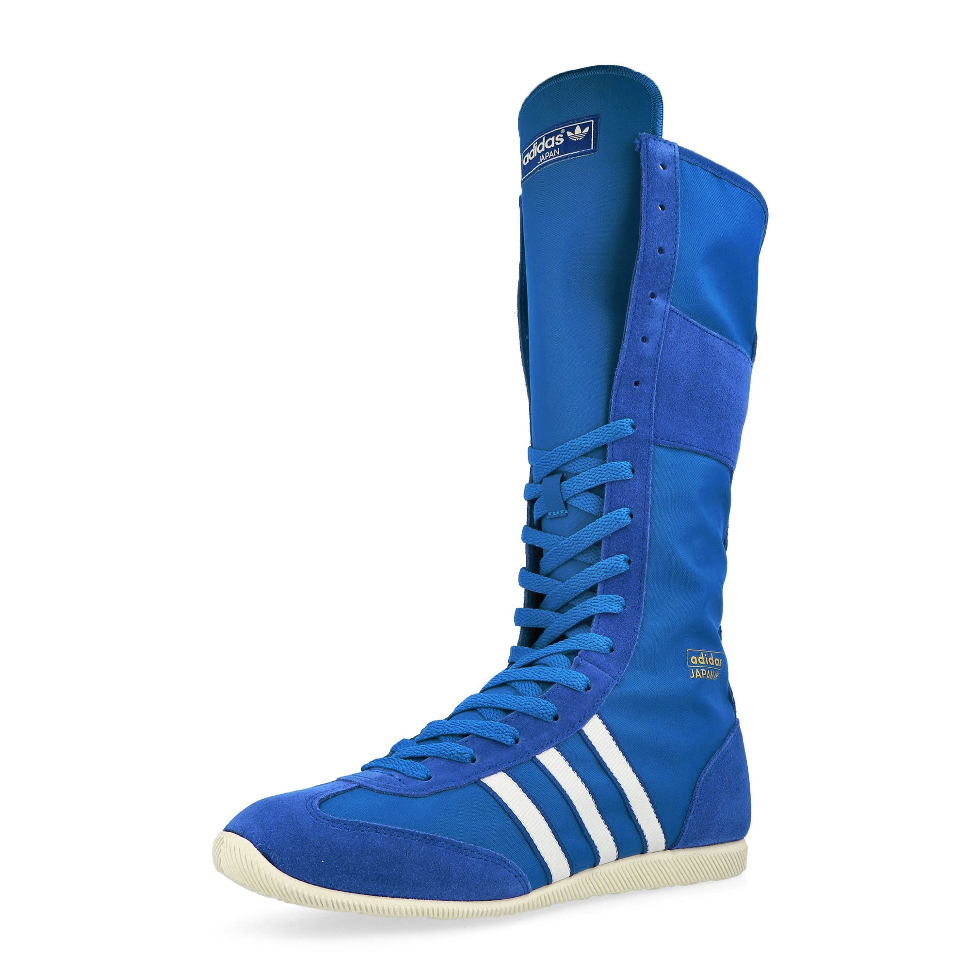adidas Japan VH W Blue / Footwear White / Lucid Blue High Top Sneakers Close Up | Overkill
