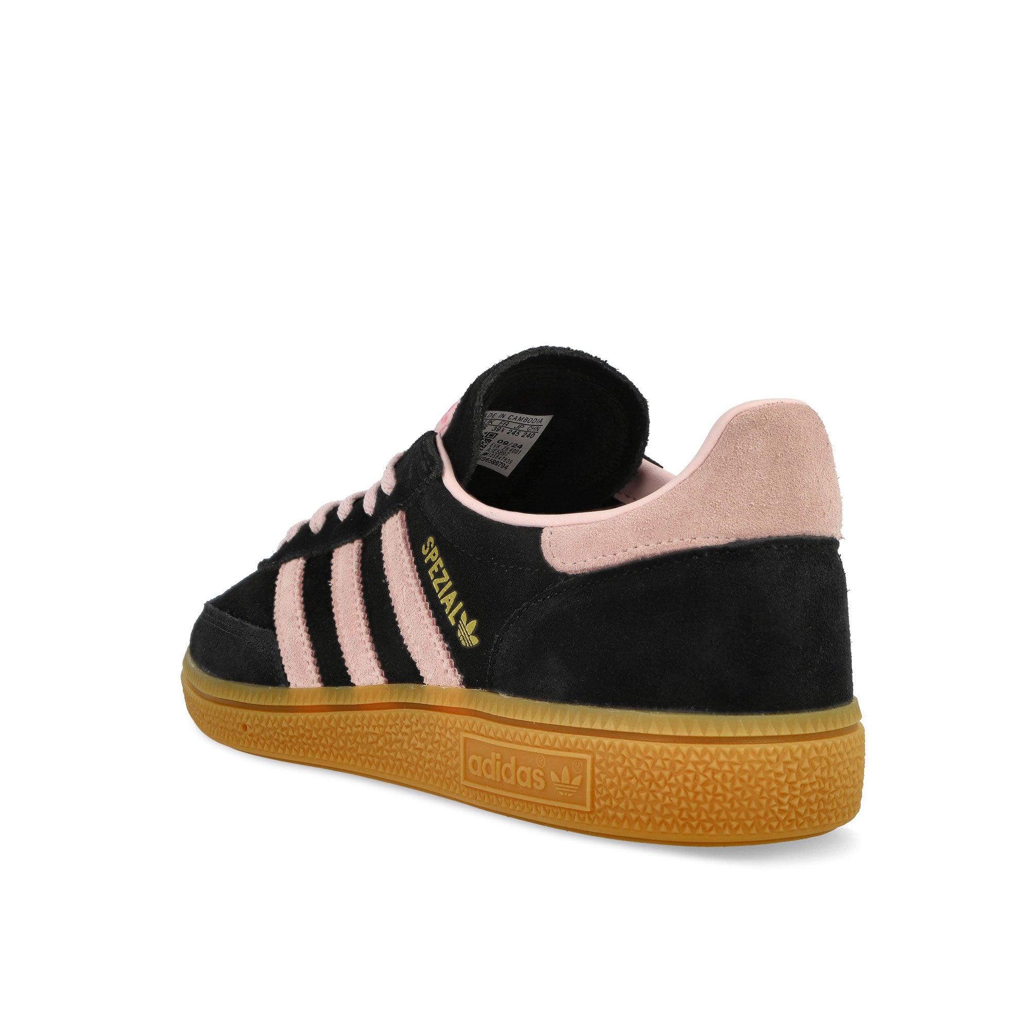 adidas Handball Spezial W Core Black / Clear Pink / Gum 1 Low Top Sneakers Material | Overkill