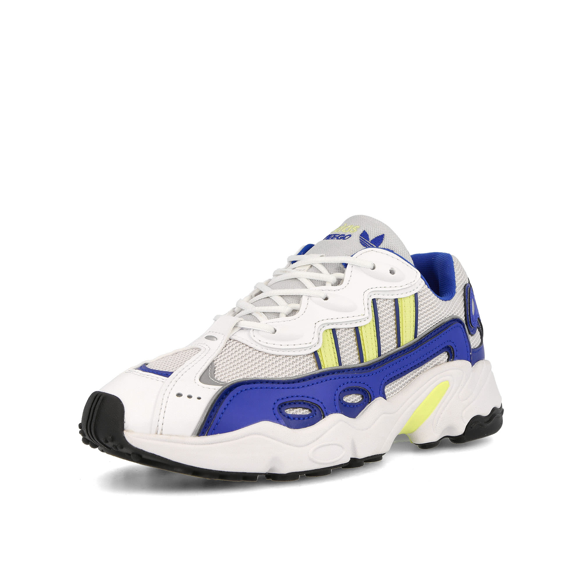 adidas Ozweego OG W Footwear White-Pulse Yellow-Royal Blue Sneakers Close Up | Overkill