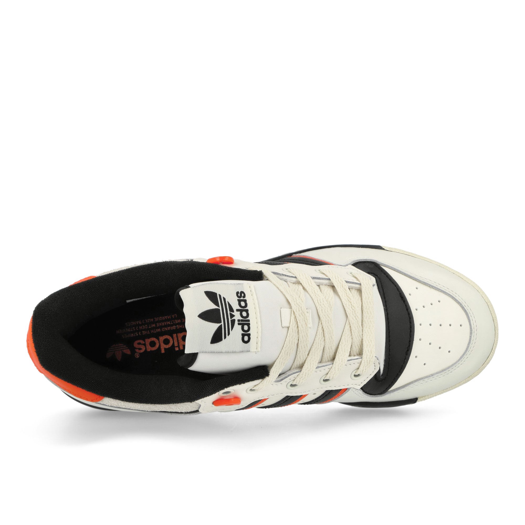 adidas Rivalry Low 86 Cloud White / Core Black / Semi Impact Orange Low Top Sneakers Detailfoto | Overkill