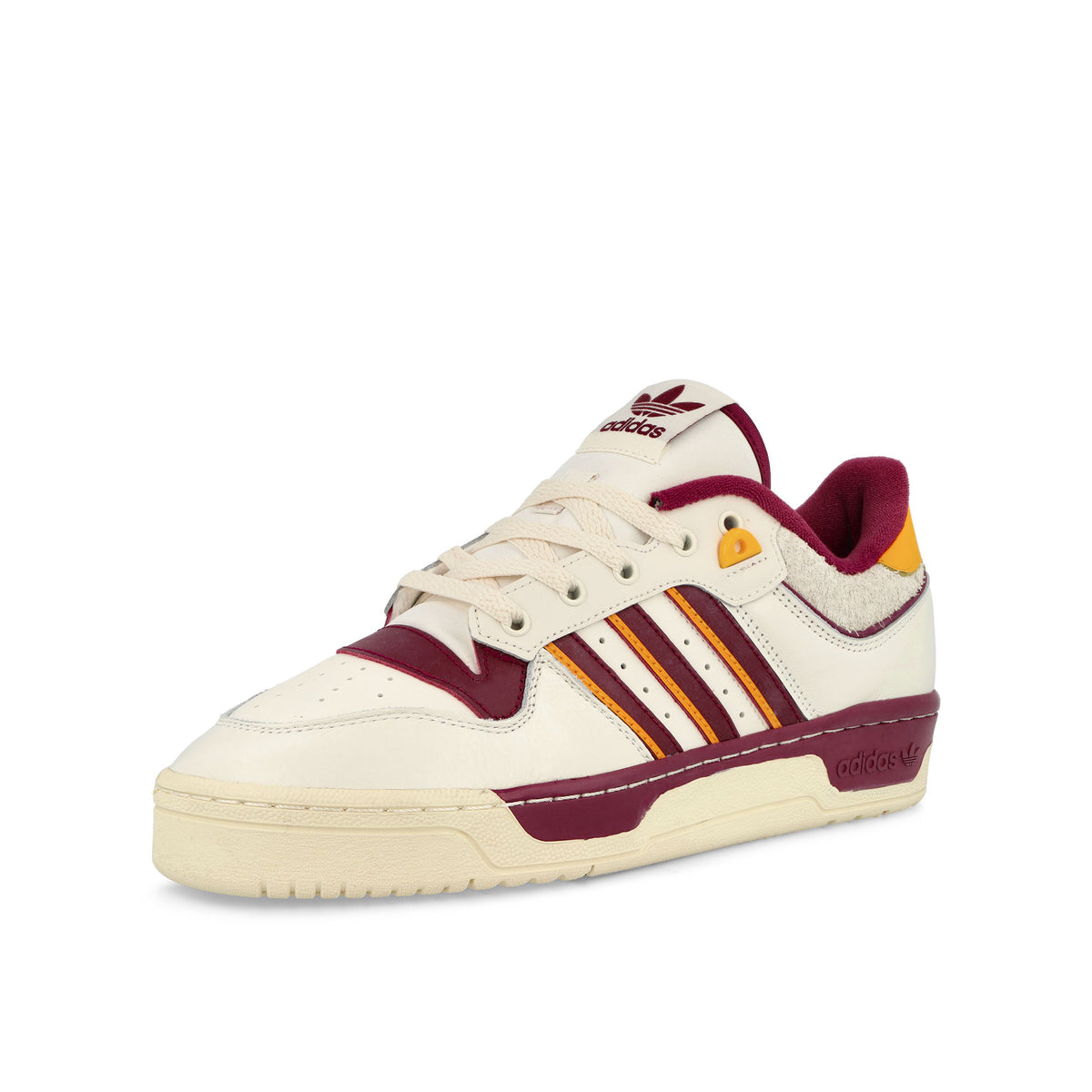 adidas Rivalry Low 86 Cloud White / Tecobu / Crew Yellow Sneakers Close Up | Overkill