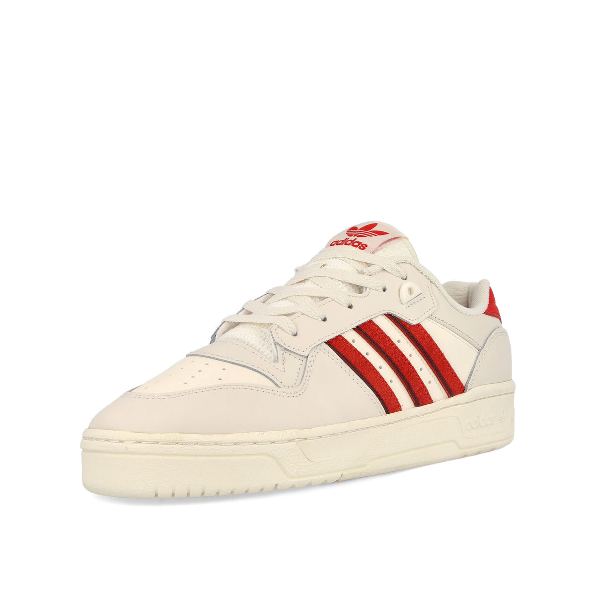 adidas Rivalry Low Cloud White / Red / Shadow Red Sneakers Close Up | Overkill