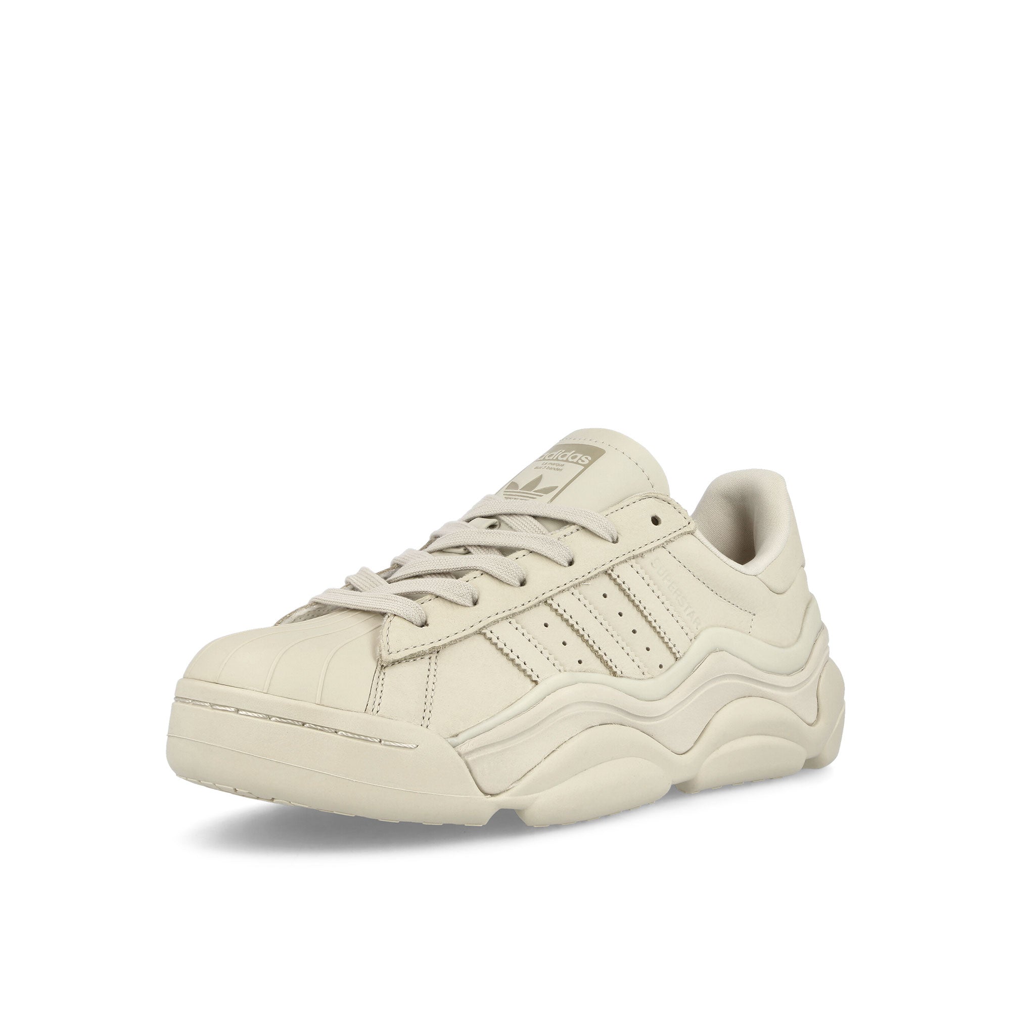 adidas Superstar Millencon W Aluminium-Wonder Beige-Aluminium Low Top Sneakers Close Up | Overkill