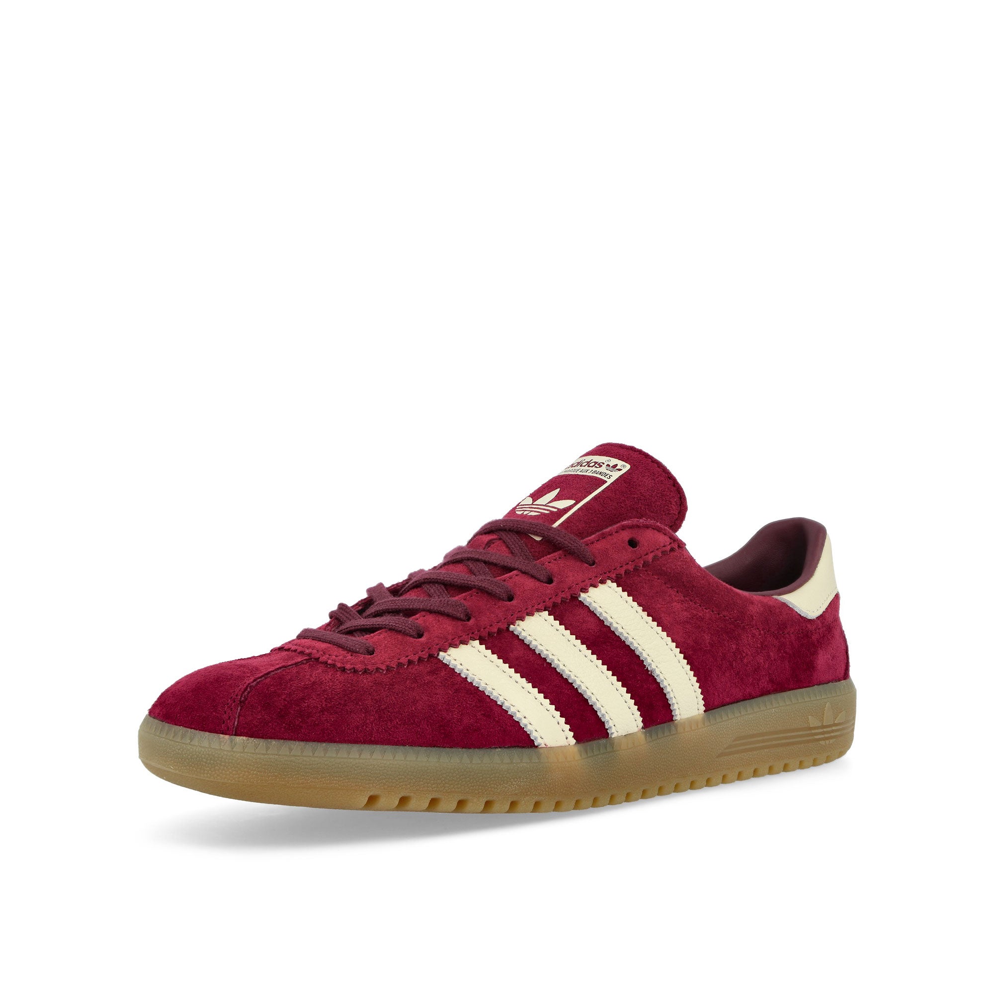 adidas Bermuda Collegiate Burgundy / Chalk White / Maroon Low Top Sneakers Close Up | Overkill