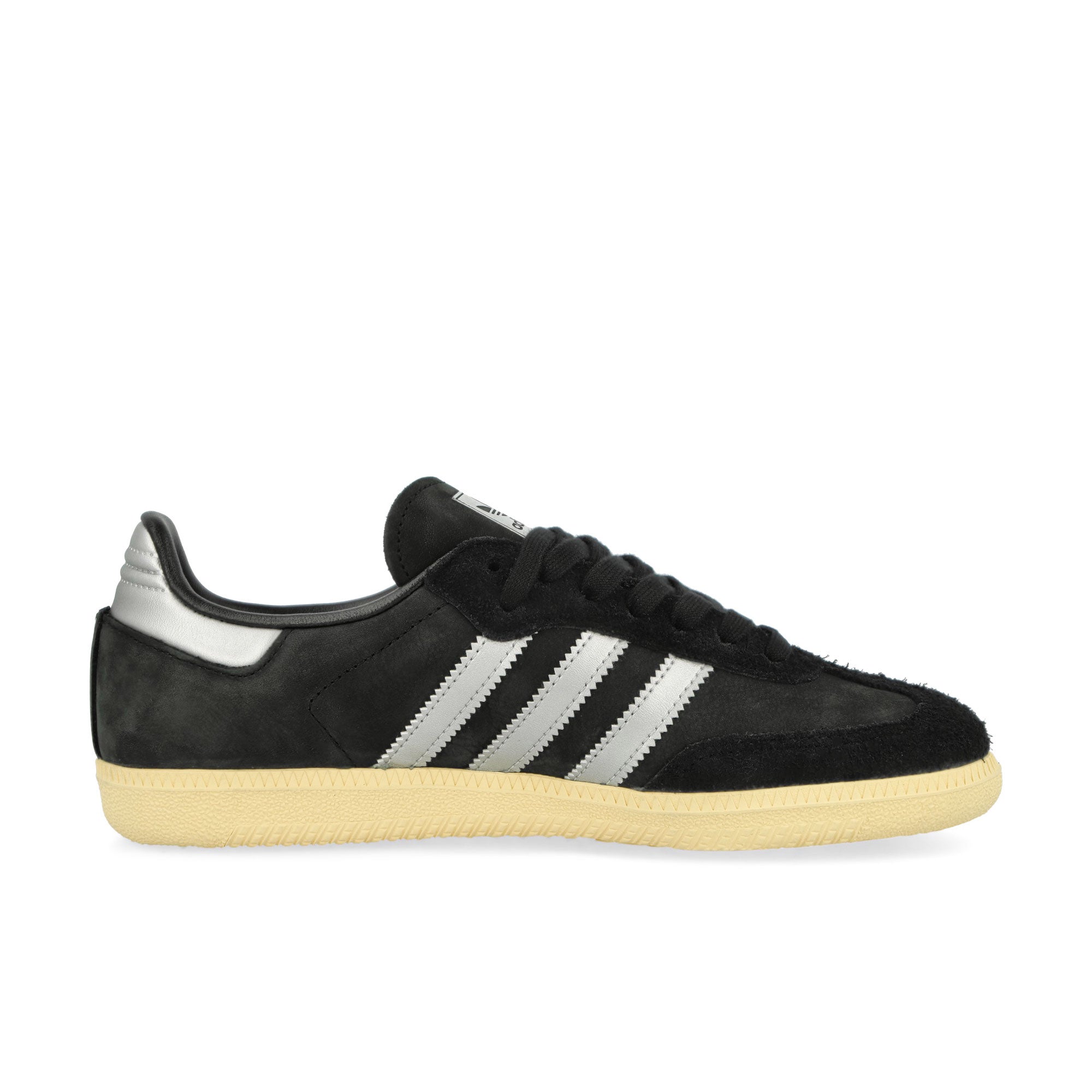adidas Samba OG W Core Black / Matte Silver / Almost Yellow Low Top Sneakers Silhouette | Overkill