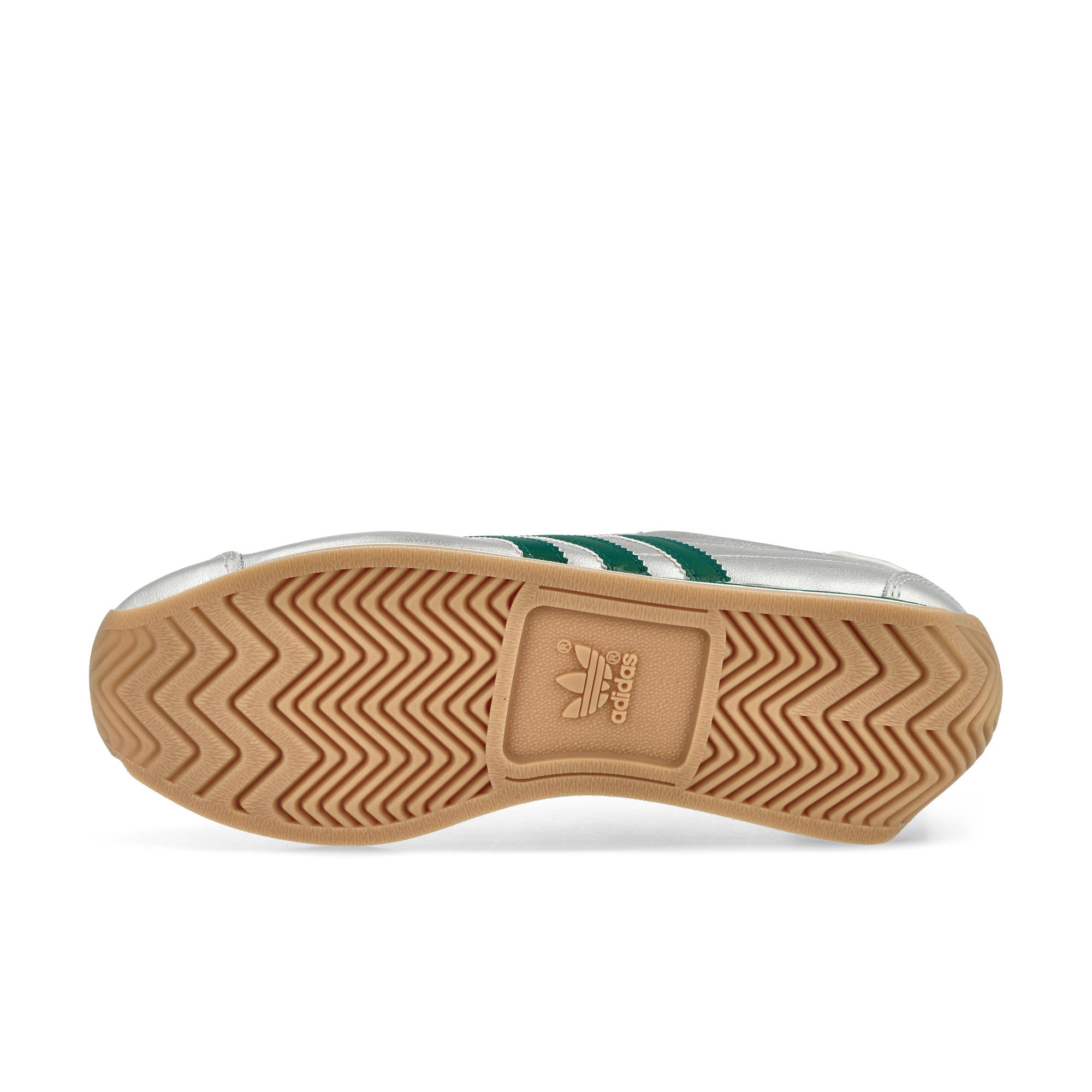 adidas Country OG W Silver Metallic / Collegiate Green / Cream White Low Top Sneakers Detail View 1 | Overkill
